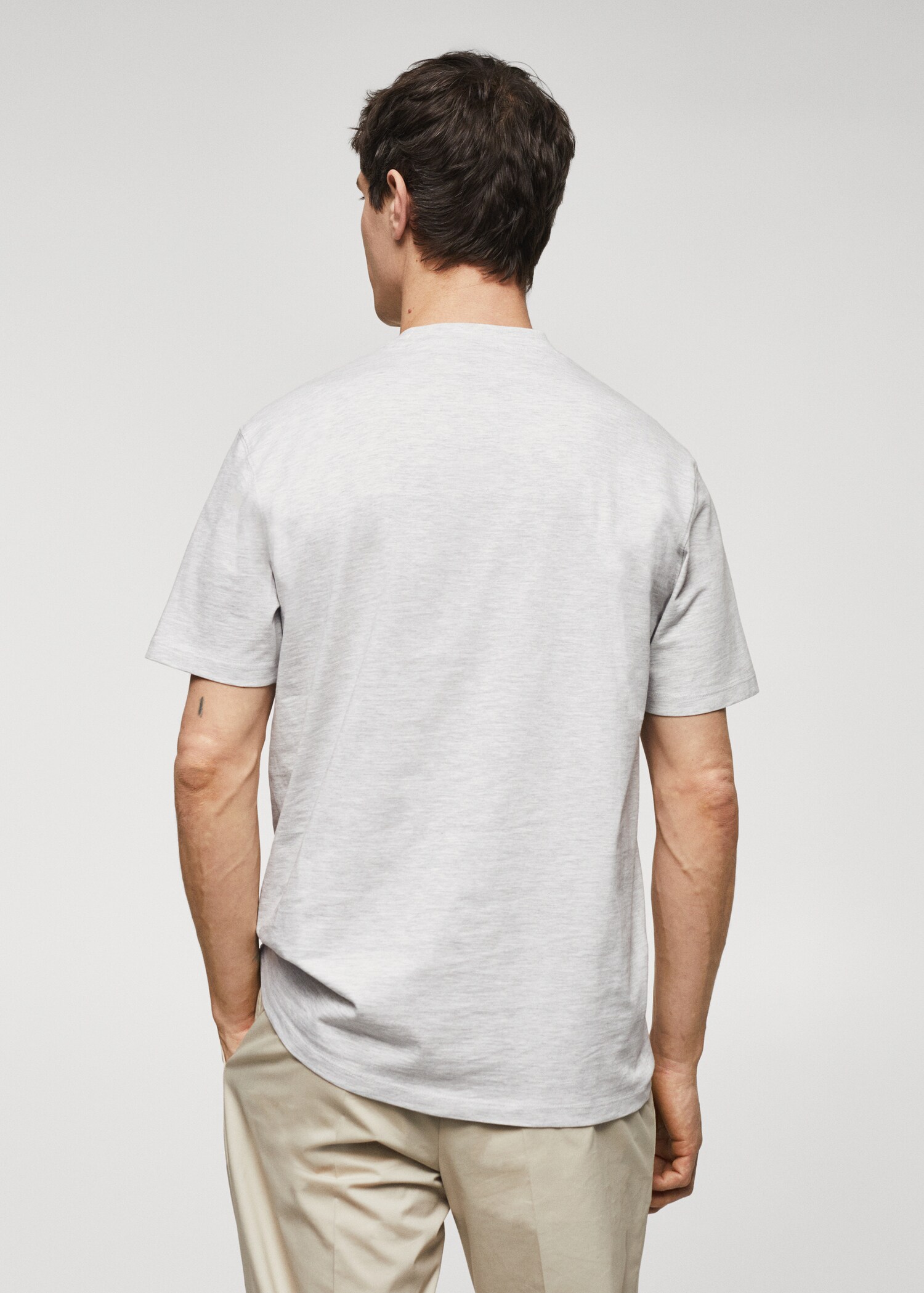 Embroidered cotton message t-shirt - Reverse of the article