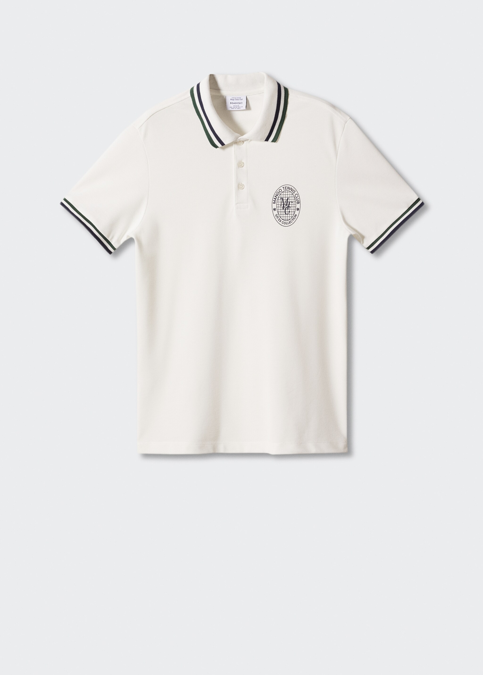 Printed cotton piqué polo shirt - Article without model