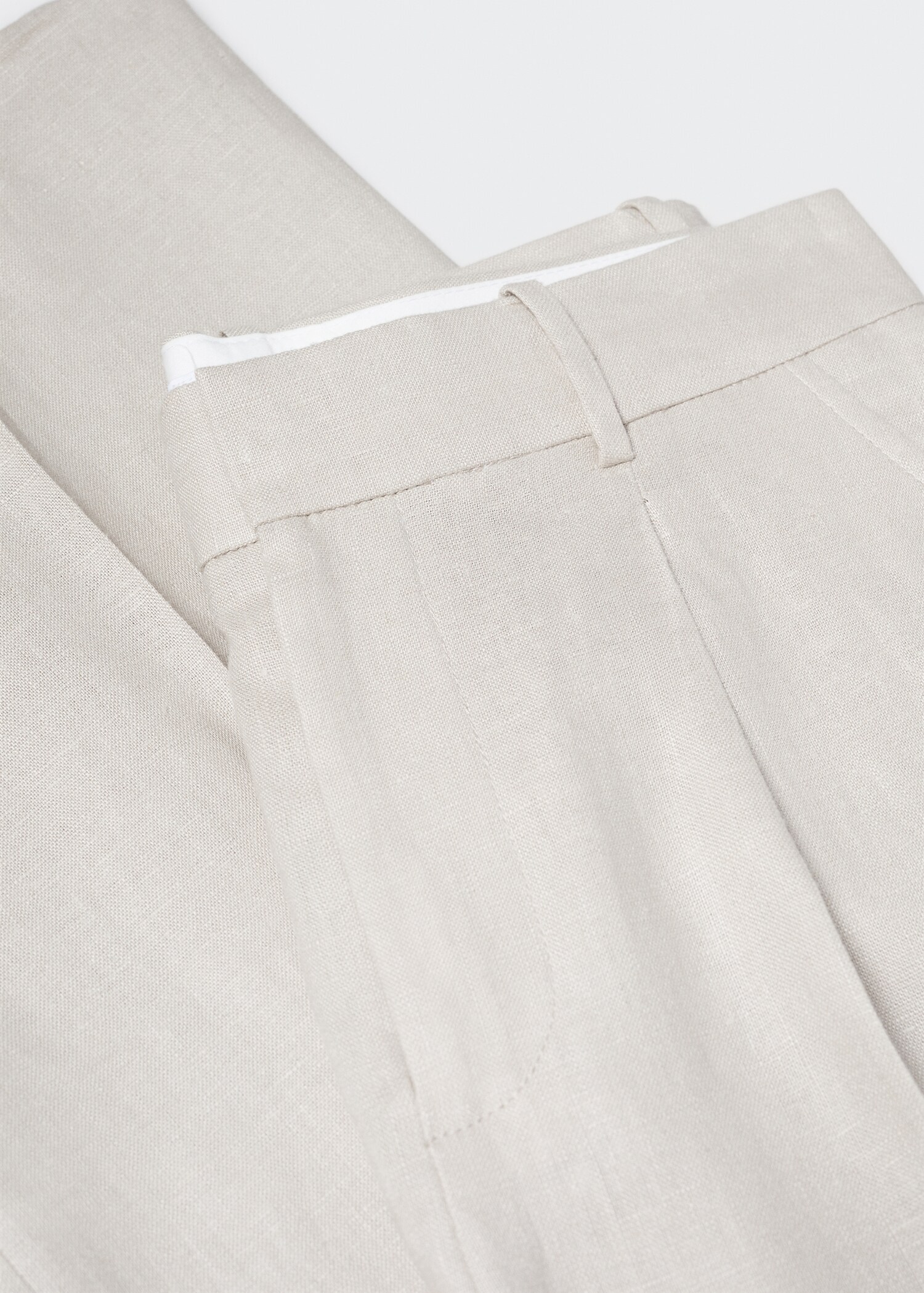 Straight linen-blend trousers - Details of the article 8