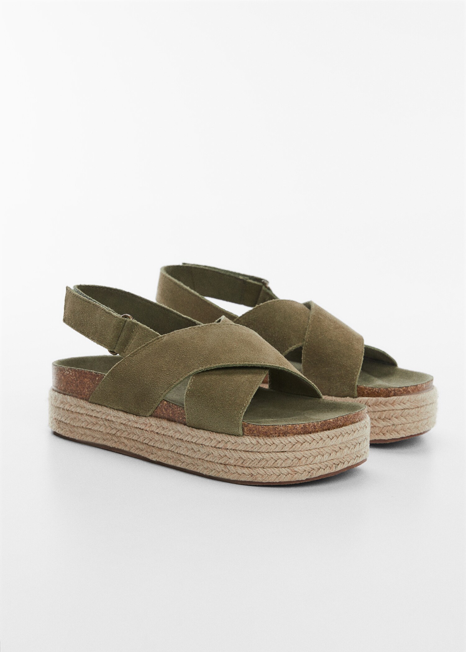 Crossover platform sandals - Medium plane