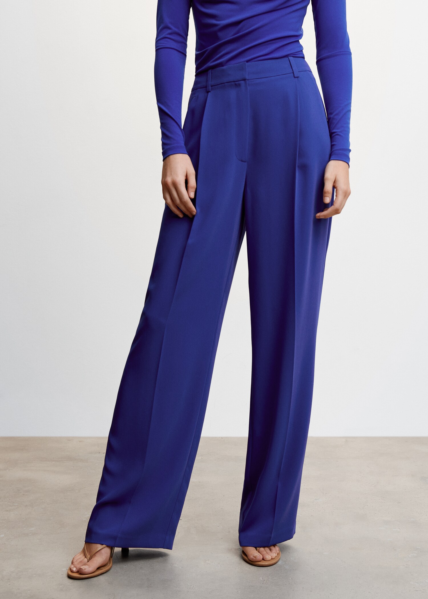 Dart palazzo trousers - Medium plane