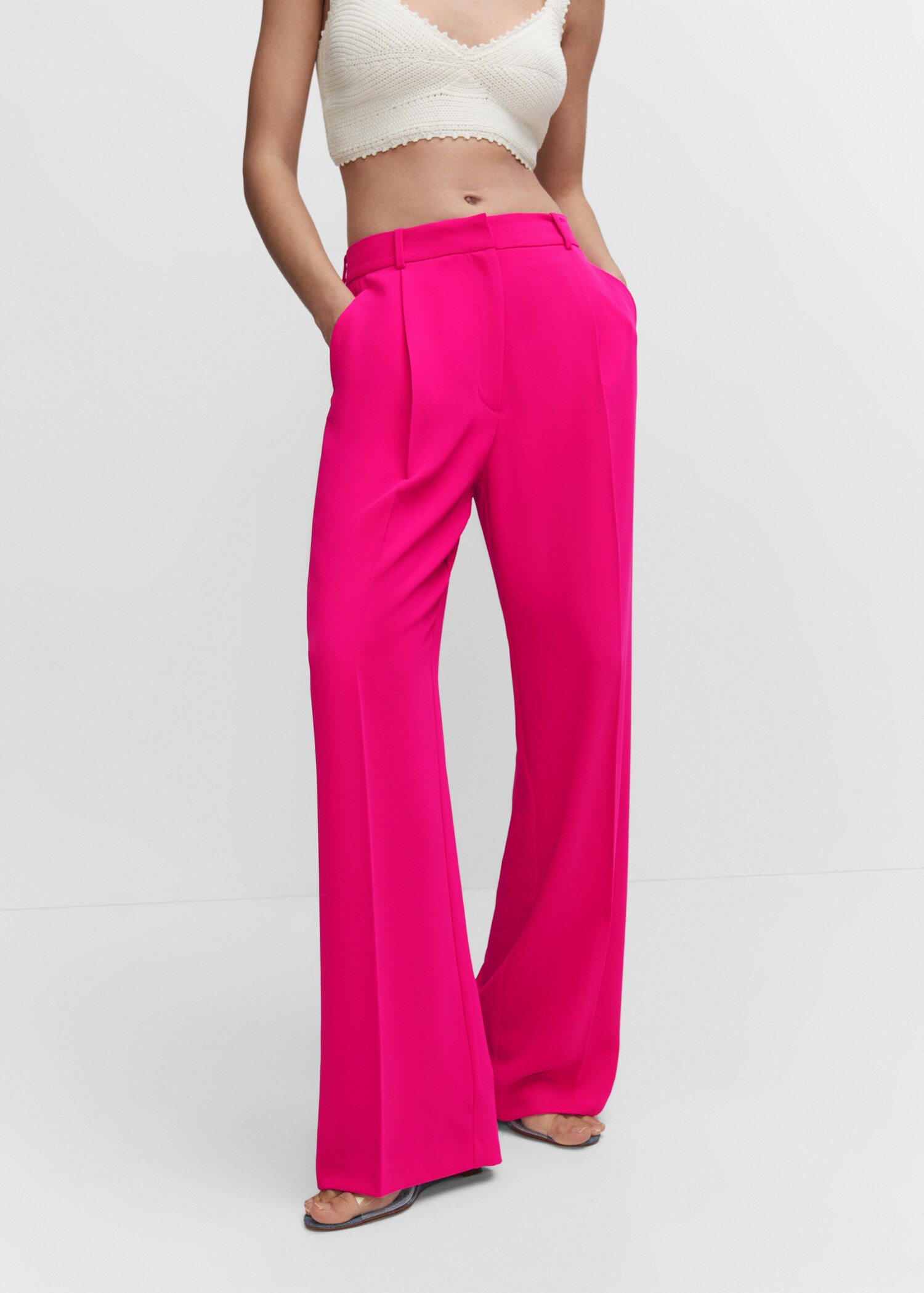 Dart palazzo trousers - Medium plane