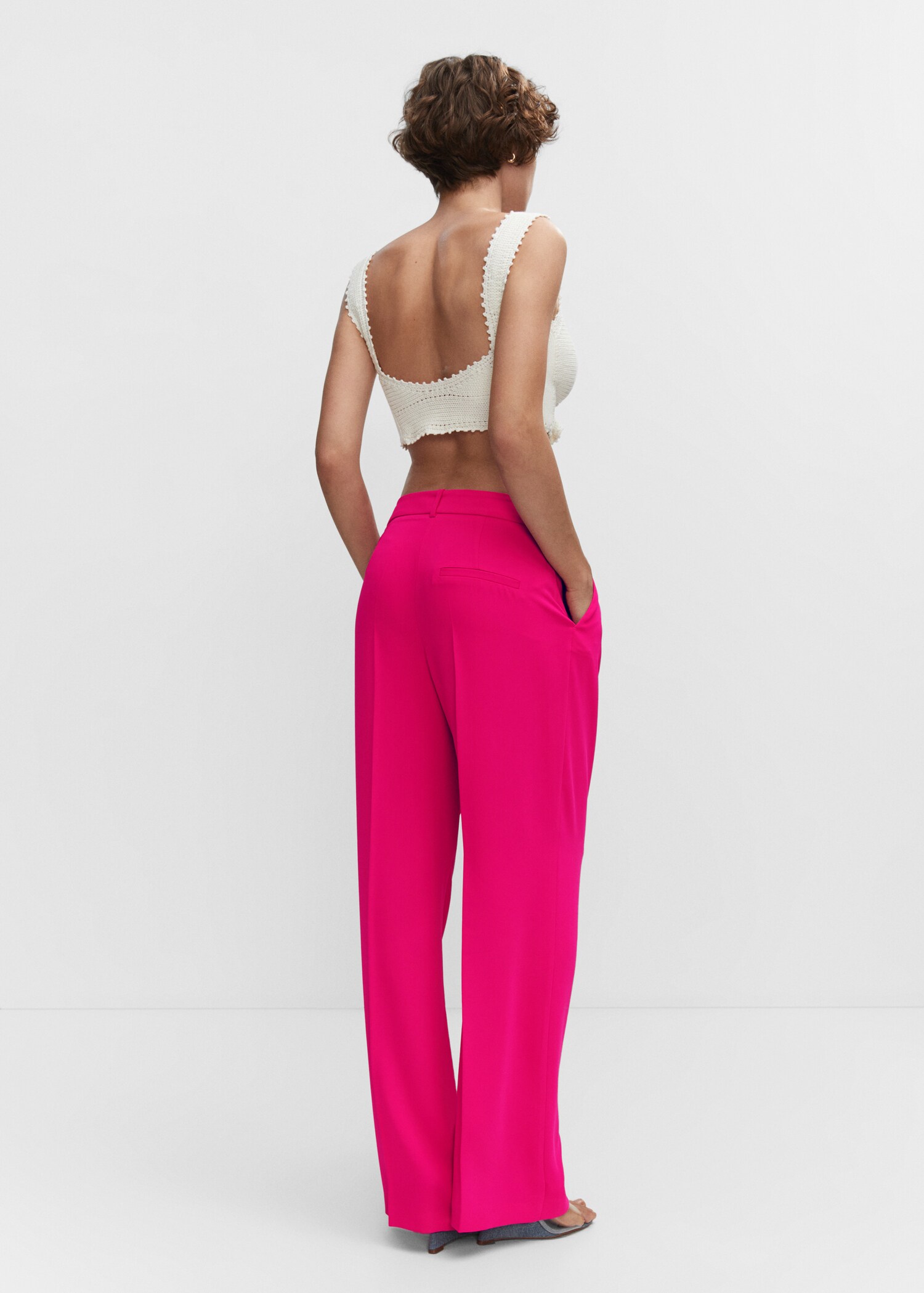 Dart palazzo trousers - Reverse of the article