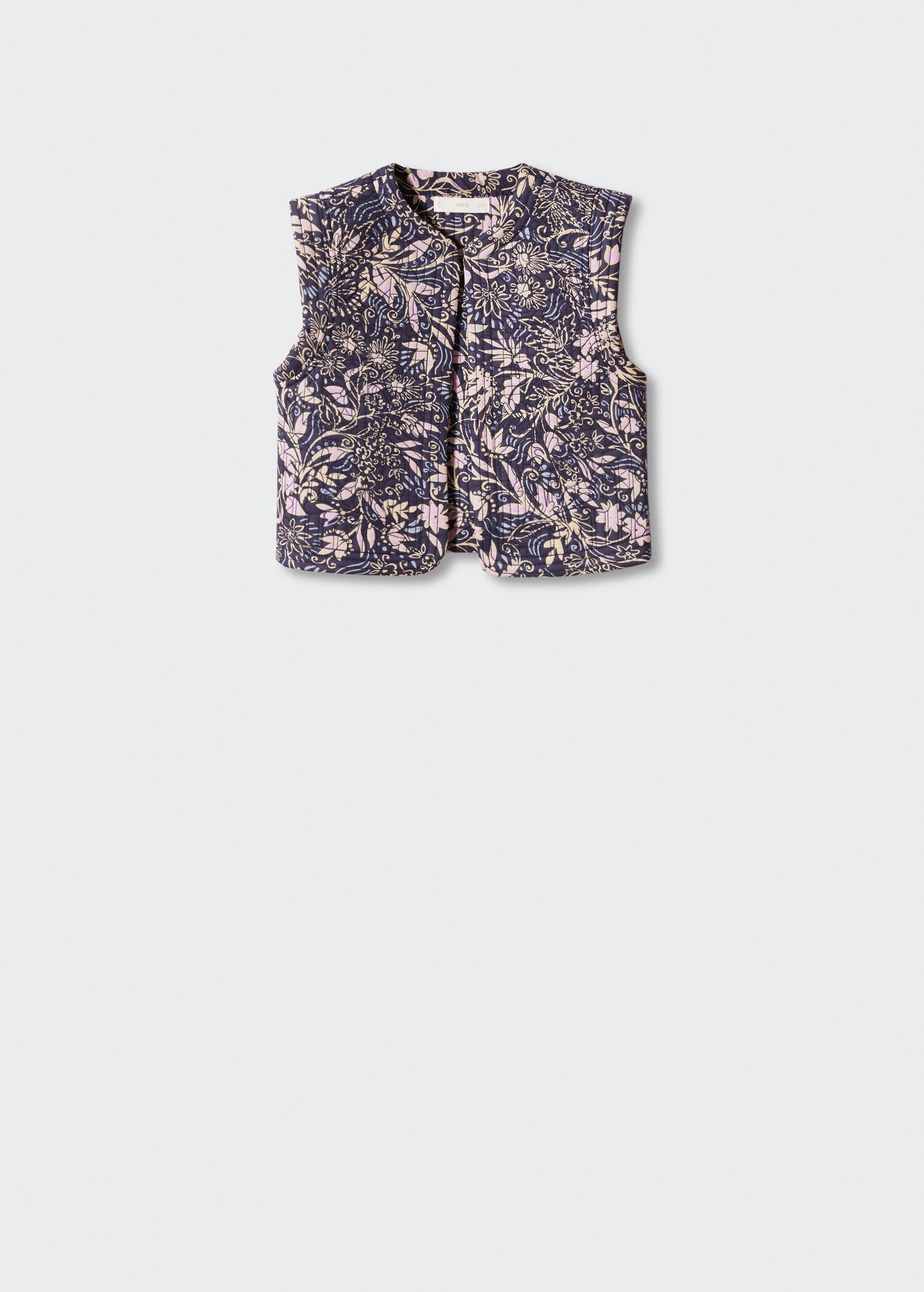 Floral quilted gilet - Article without model