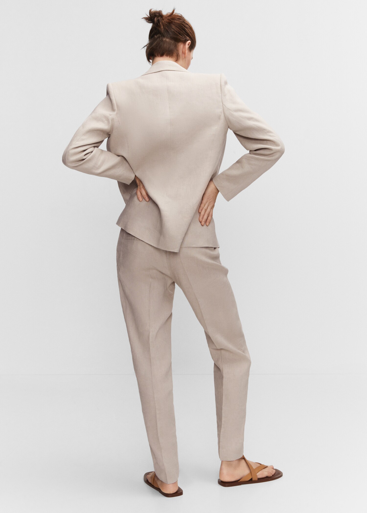 100% linen trousers - Reverse of the article