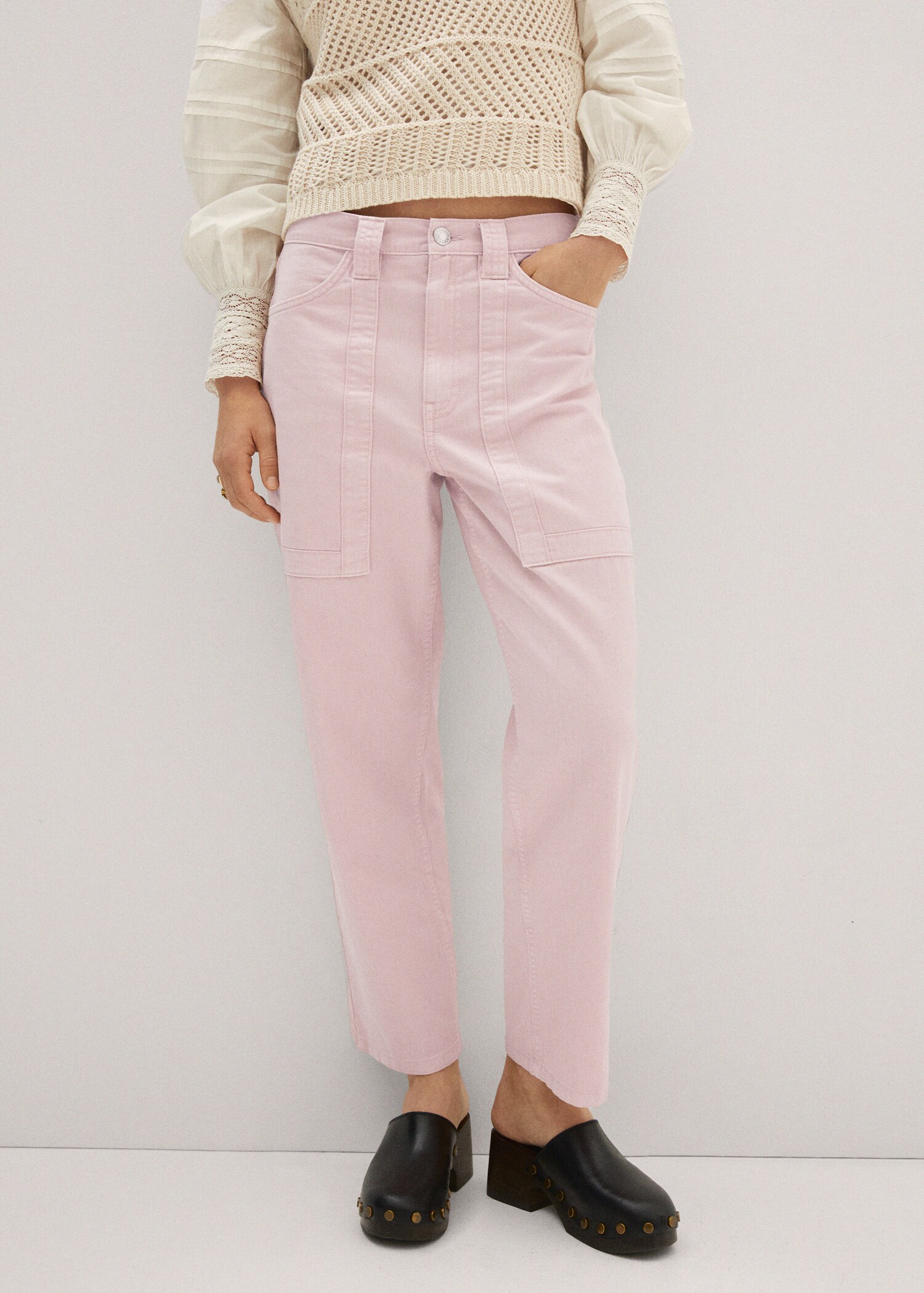 High-waist slouchy jeans - Medium plane