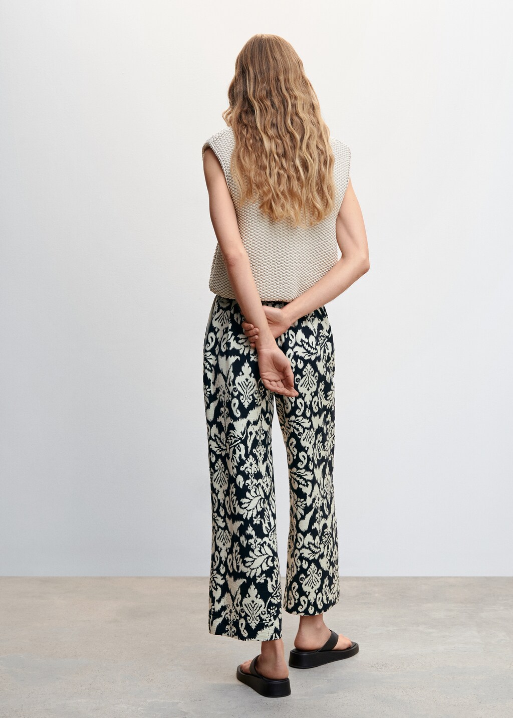Pantalon con lazo mujer best sale