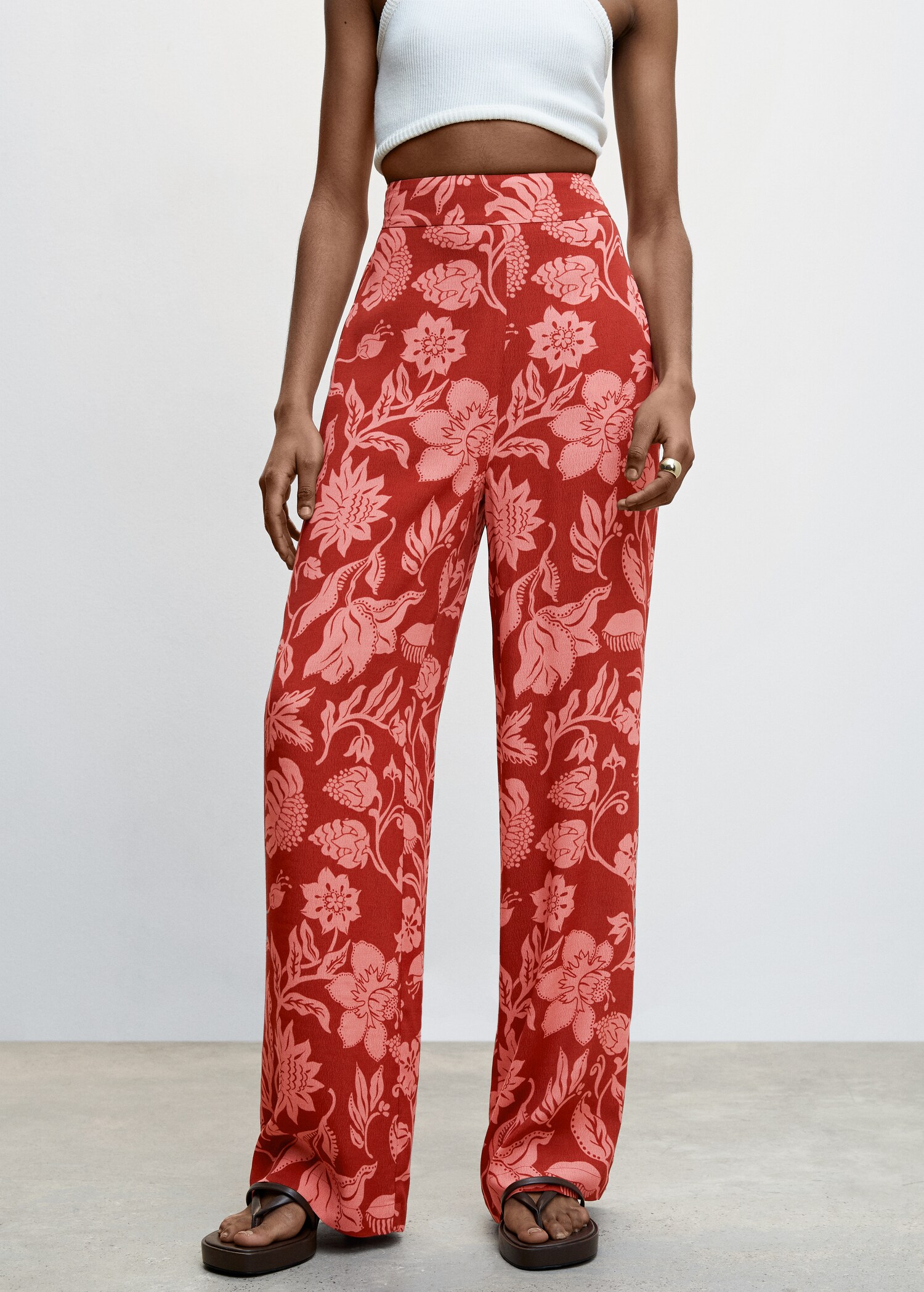 Pantaloni palazzo floreali - Piano medio
