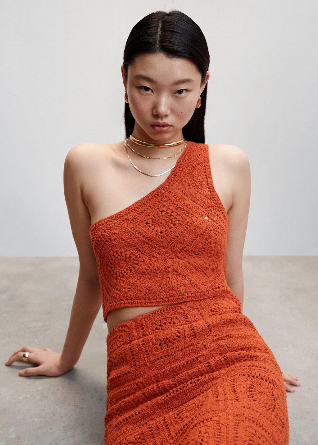 crochet one shoulder top