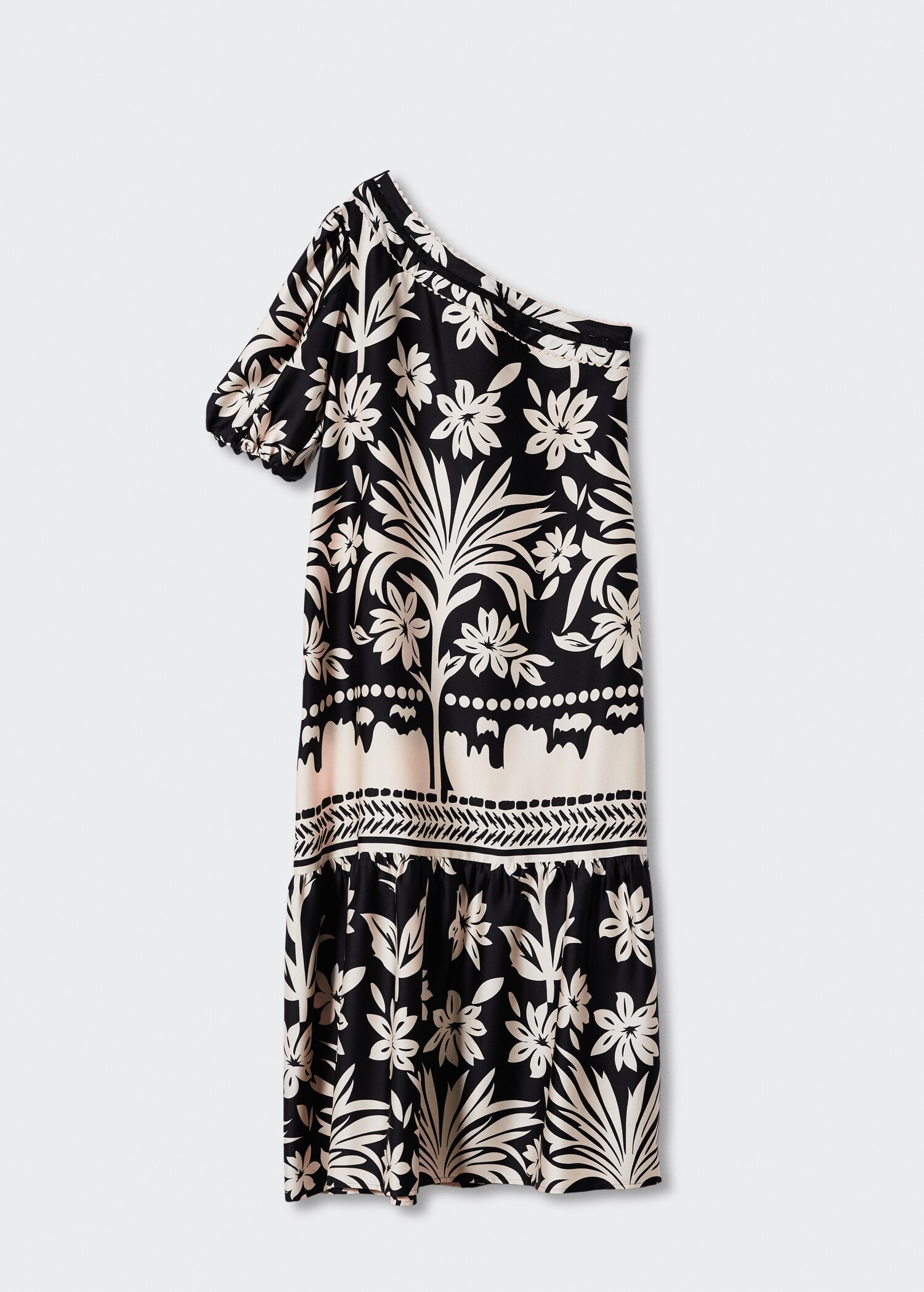 Vestido satinado asimétrico - Artículo sin modelo