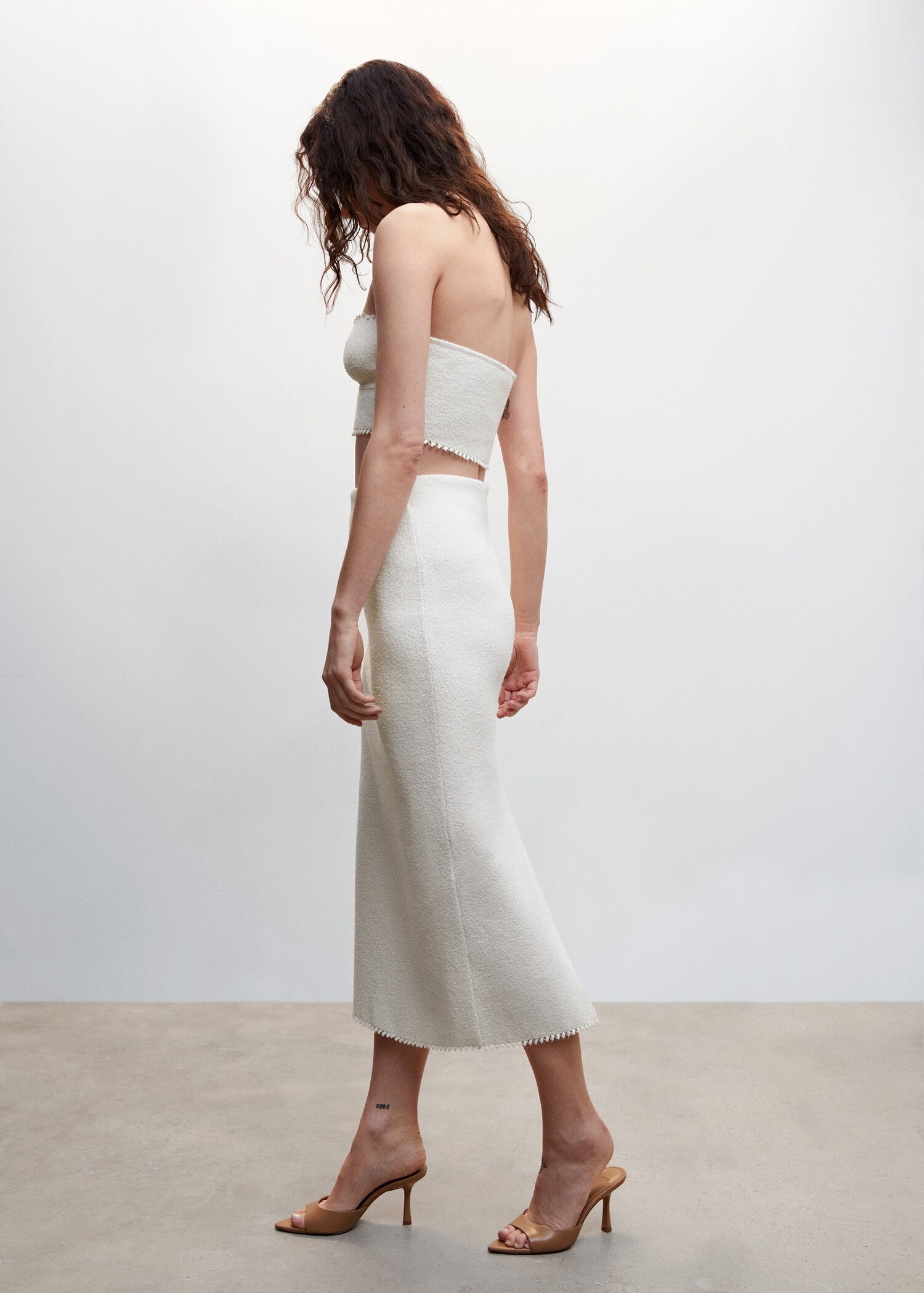 Ribbed midi skirt - Details of the article 6