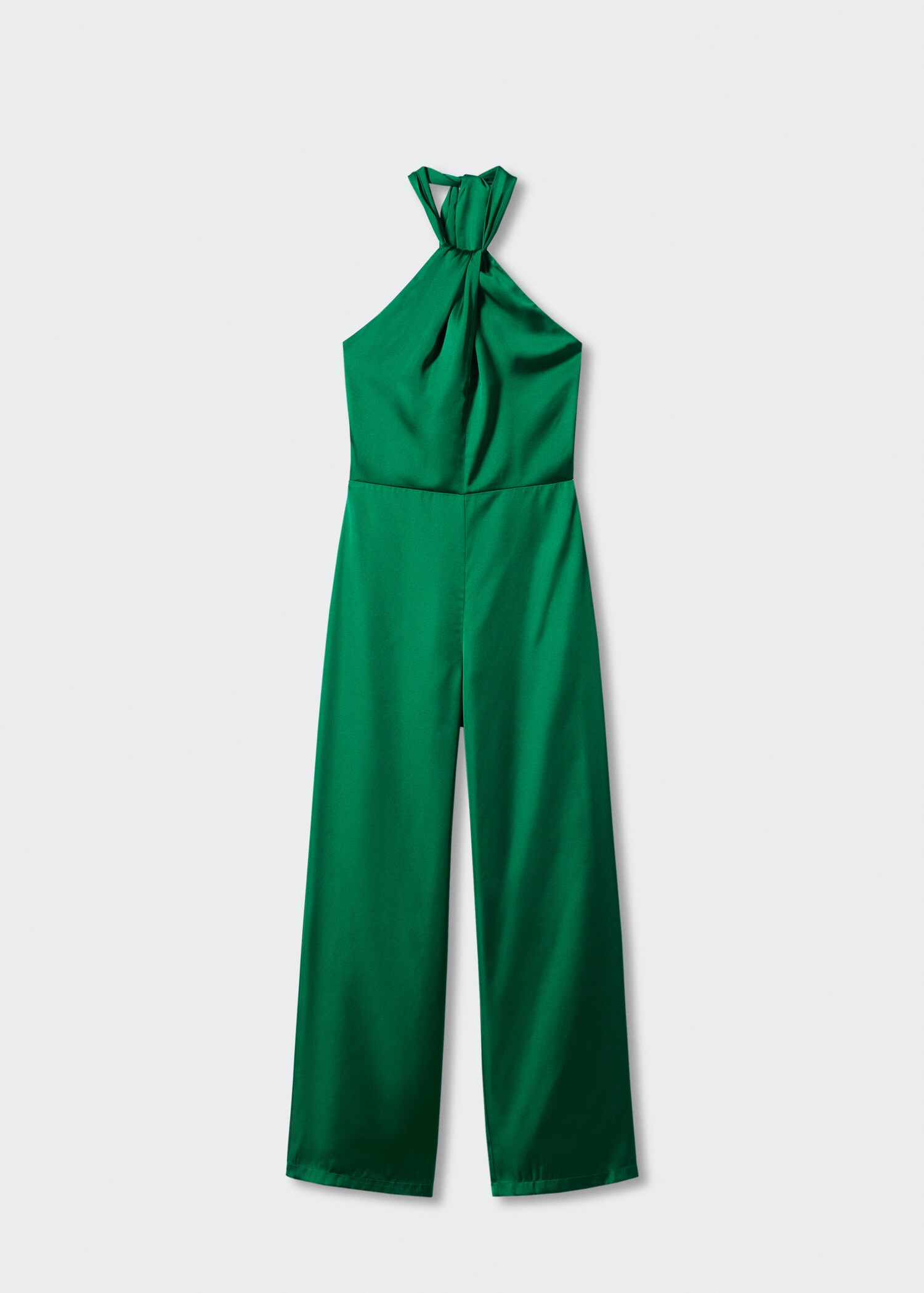 Halter-neck satin jumpsuit - Article without model