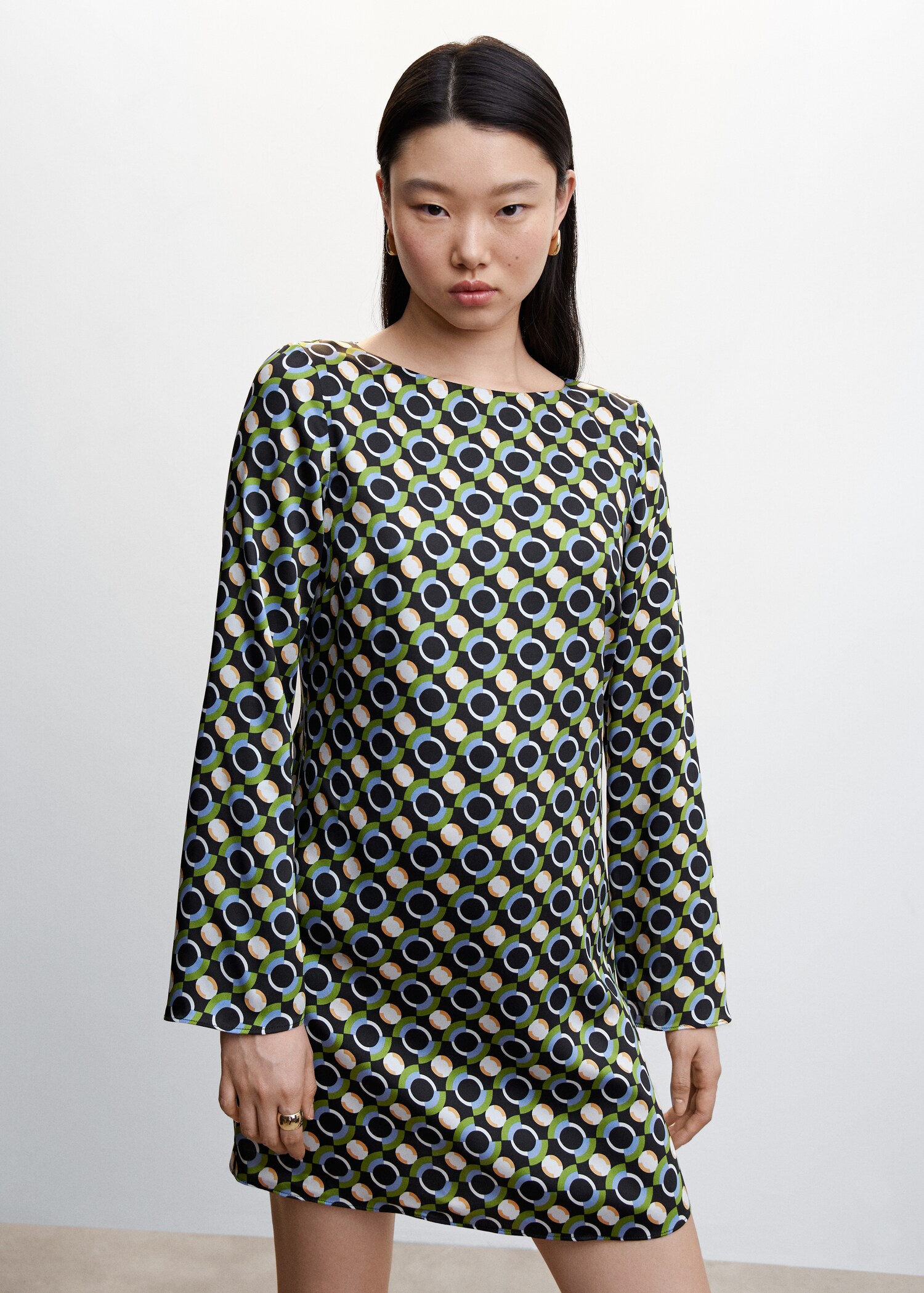 Kurzes Printkleid - Mittlere Ansicht