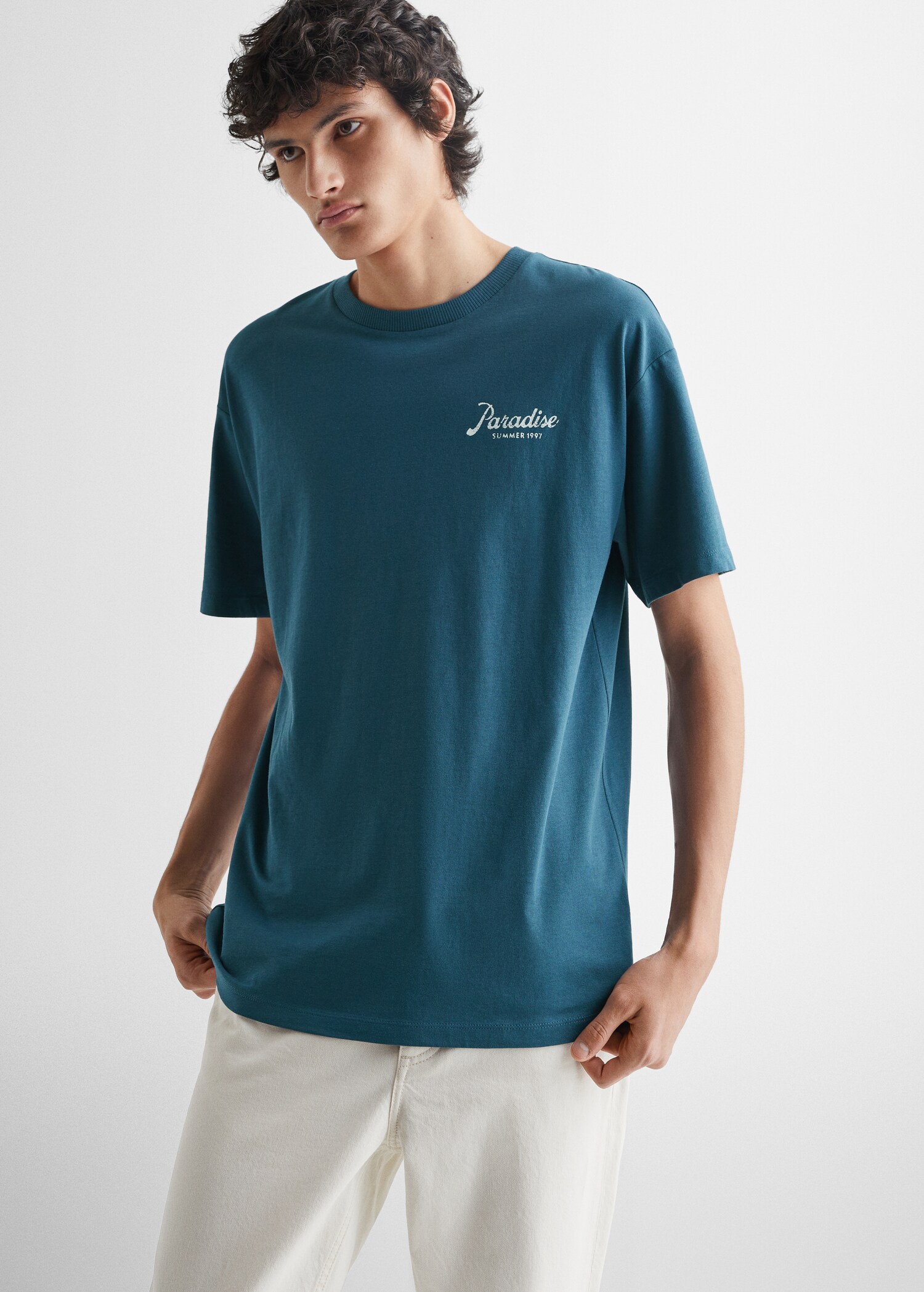 T-shirt image palmiers - Plan moyen