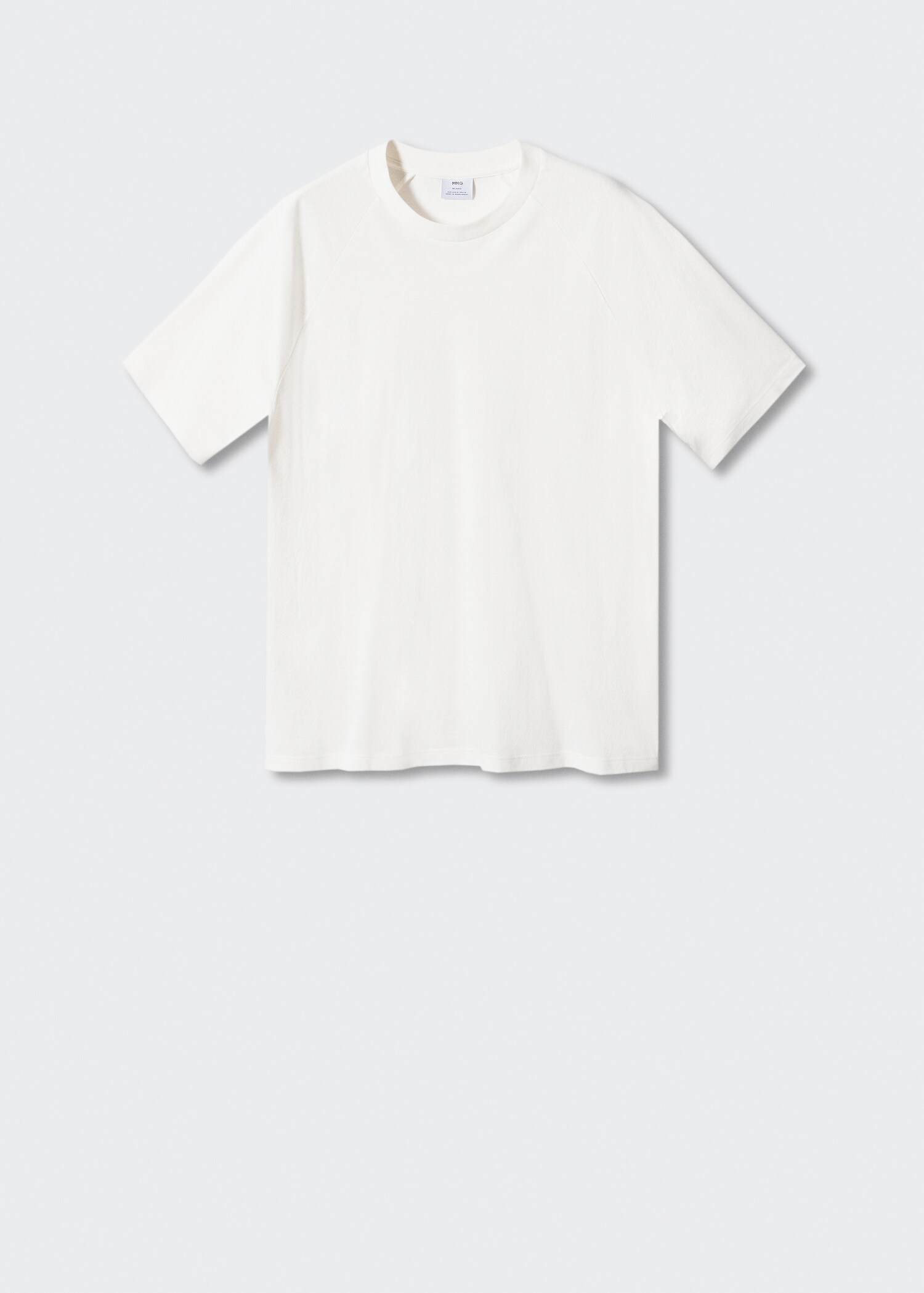 Textured cotton T-shirt - Article without model