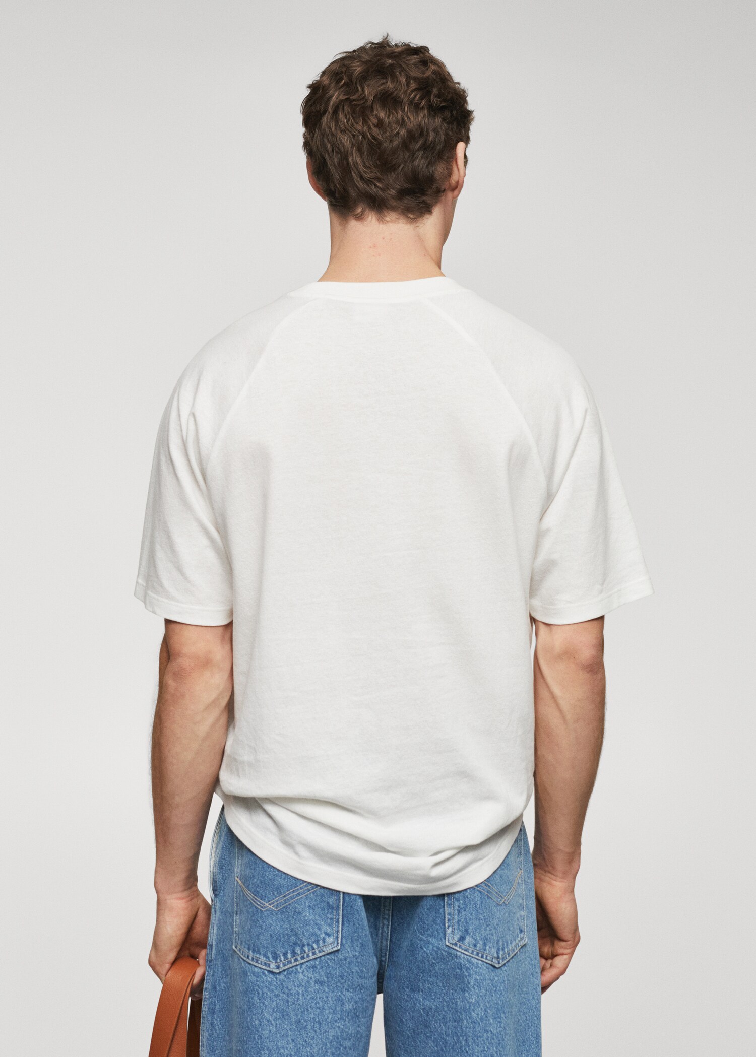 Textured cotton T-shirt - Reverse of the article