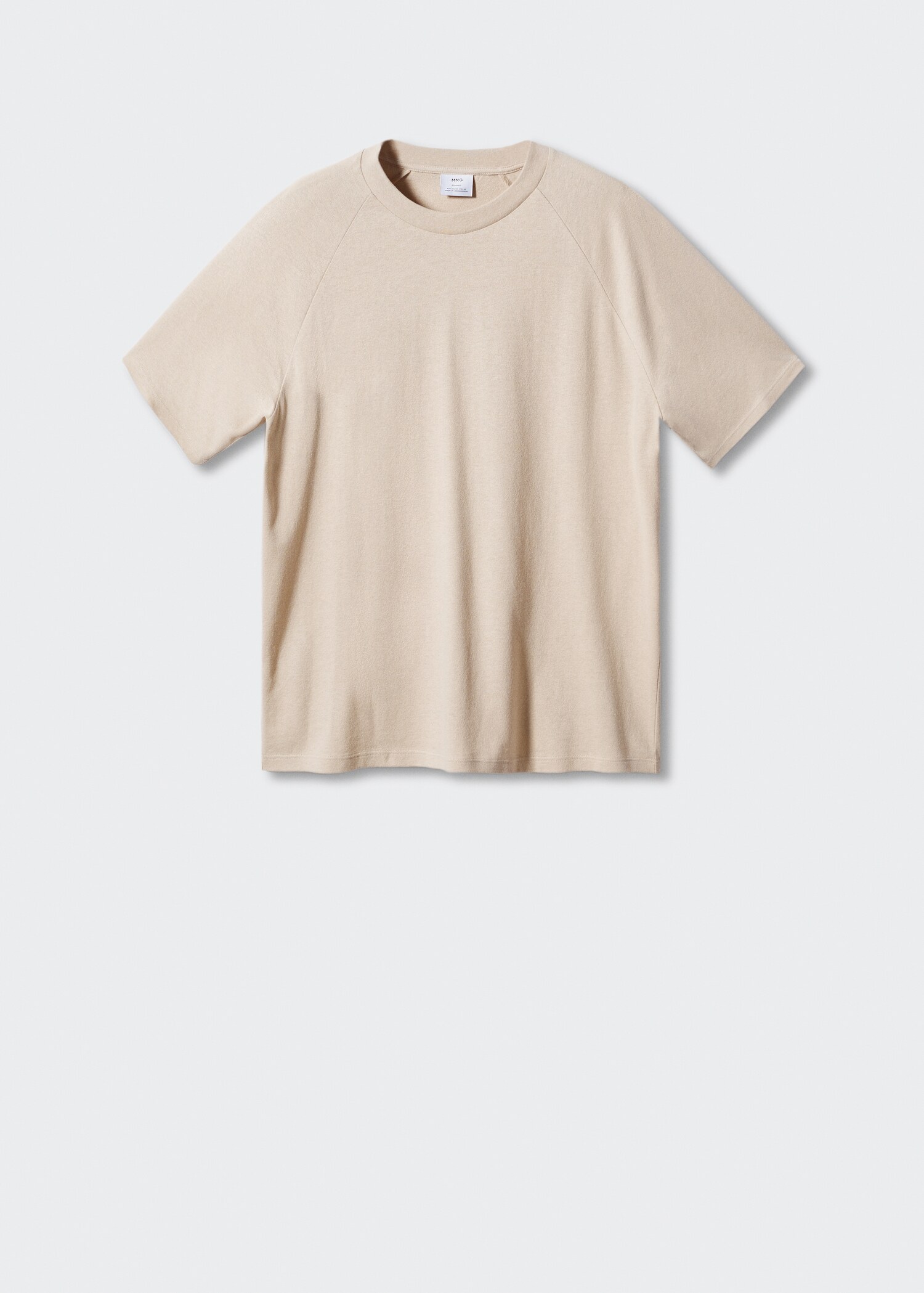 Textured cotton T-shirt - Article without model