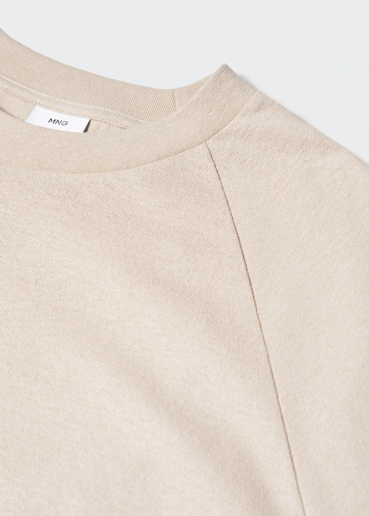 Textured cotton T-shirt - Details of the article 8