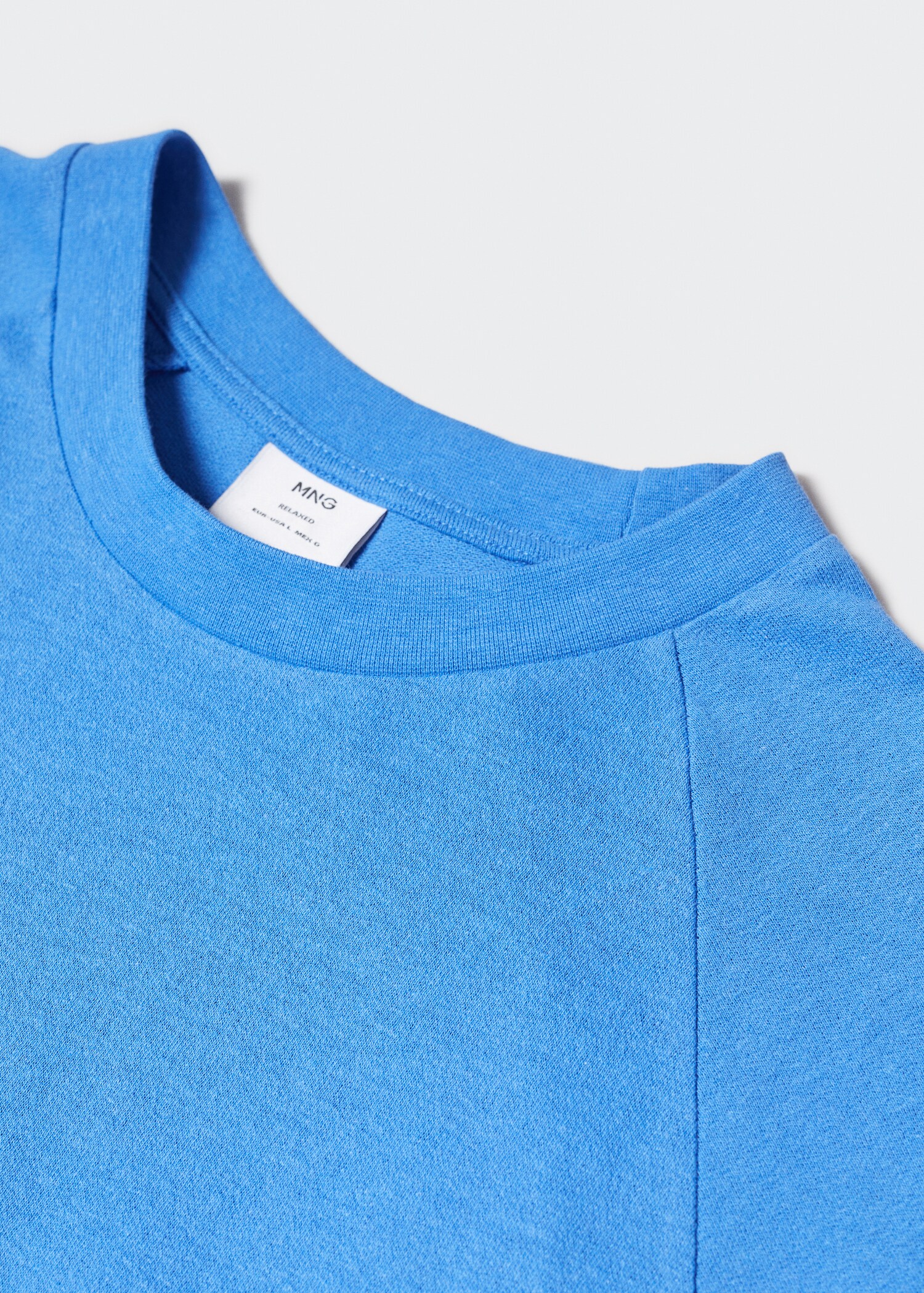Textured cotton T-shirt - Details of the article 8