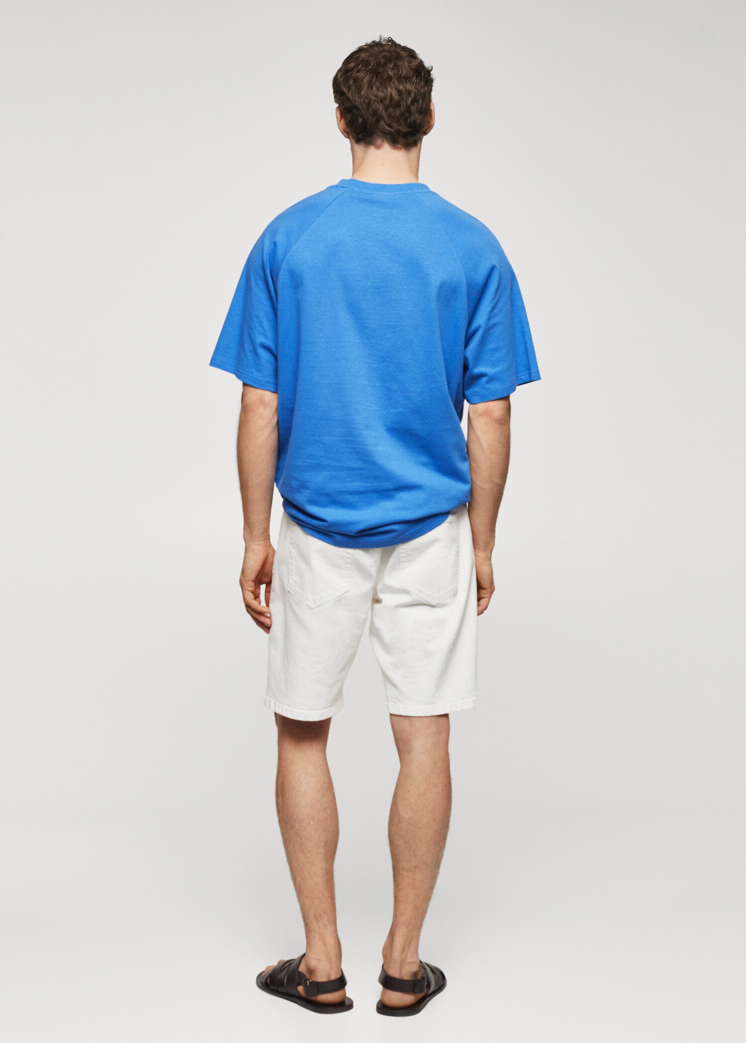 Textured cotton T-shirt - Reverse of the article