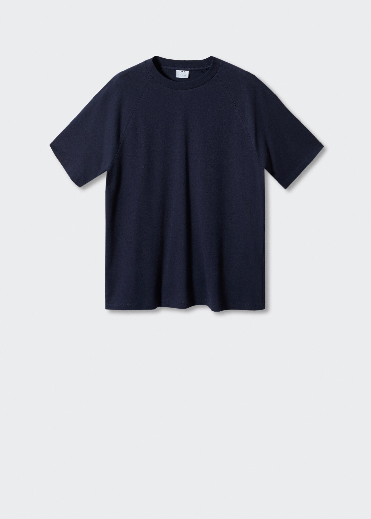 Textured cotton T-shirt - Article without model