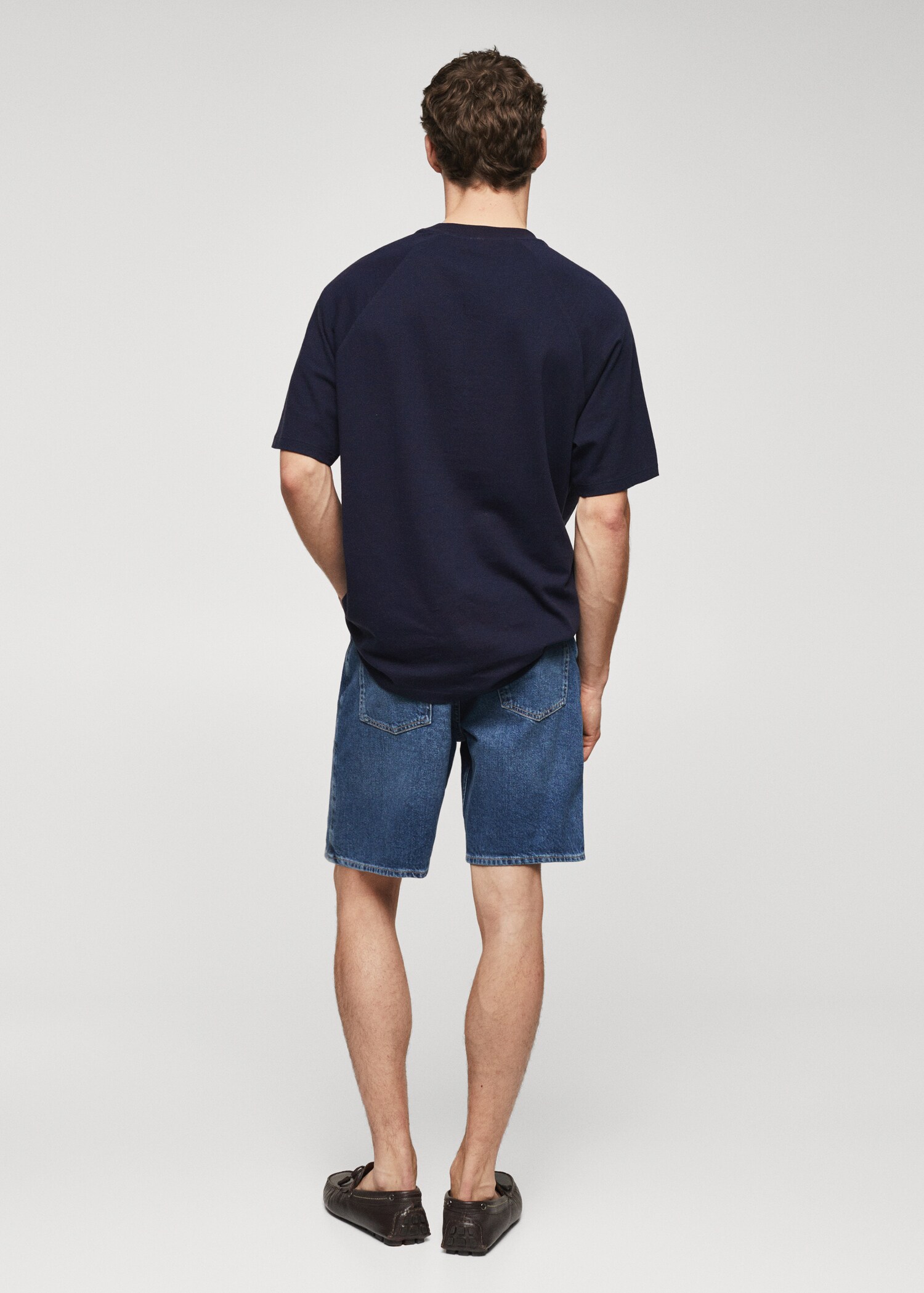 Textured cotton T-shirt - Reverse of the article