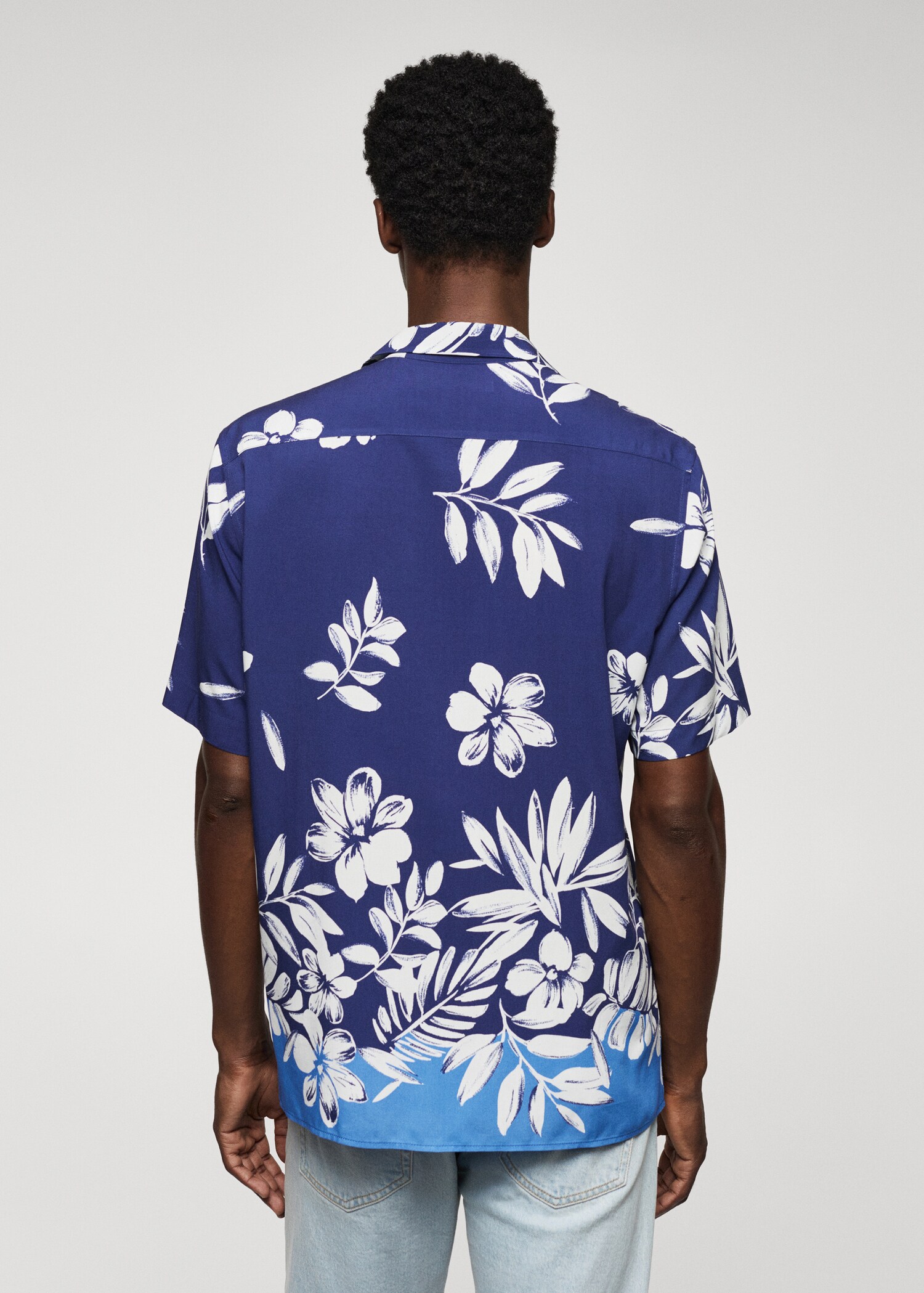 Flowing regular-fit printed shirt - Reverse of the article