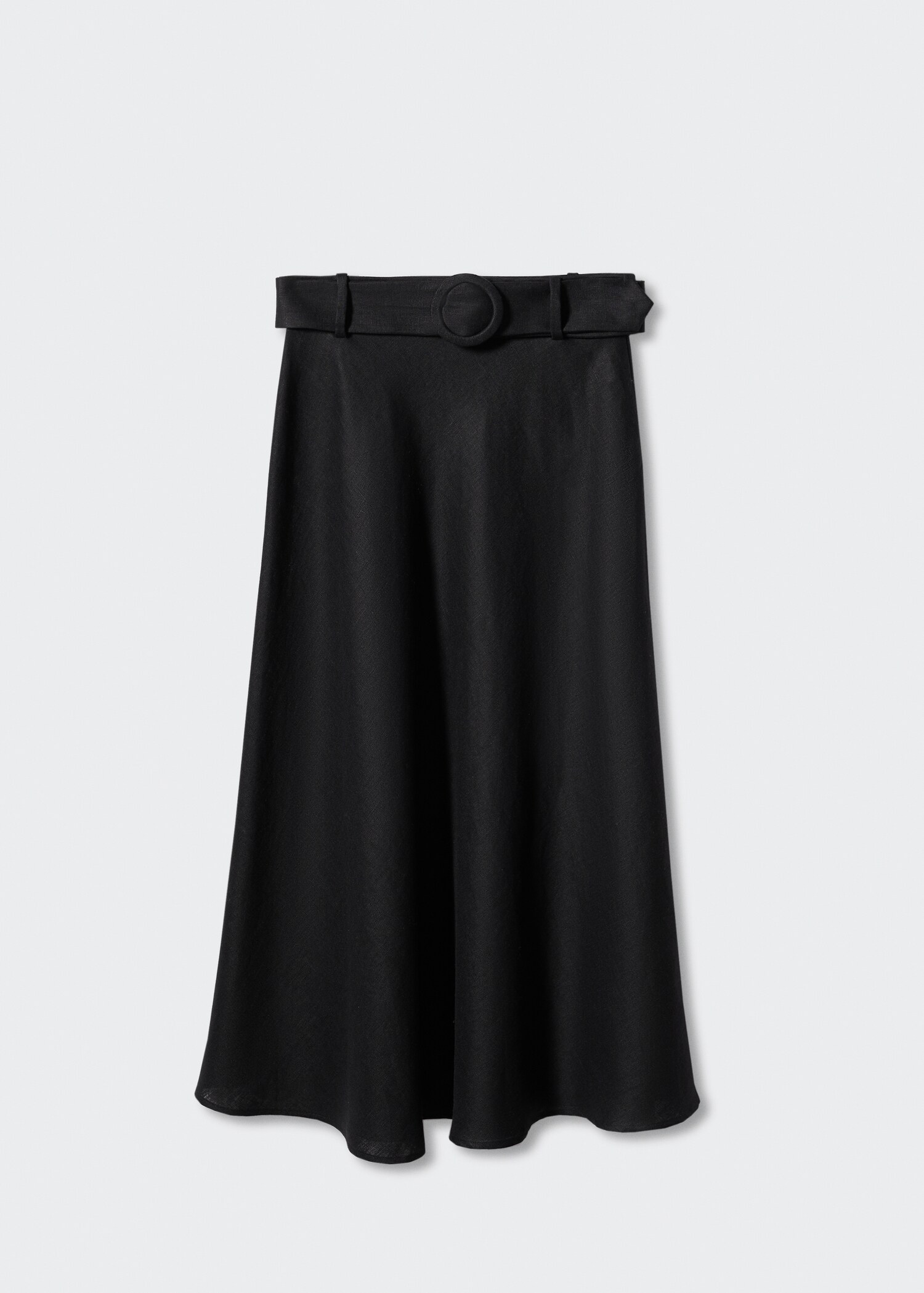 Lněná sukně s páskem - Zboží bez modelu