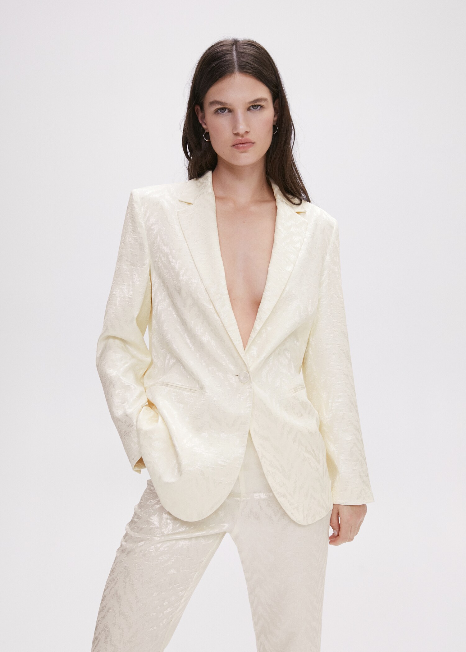 Jacquard suit pants - Details of the article 1
