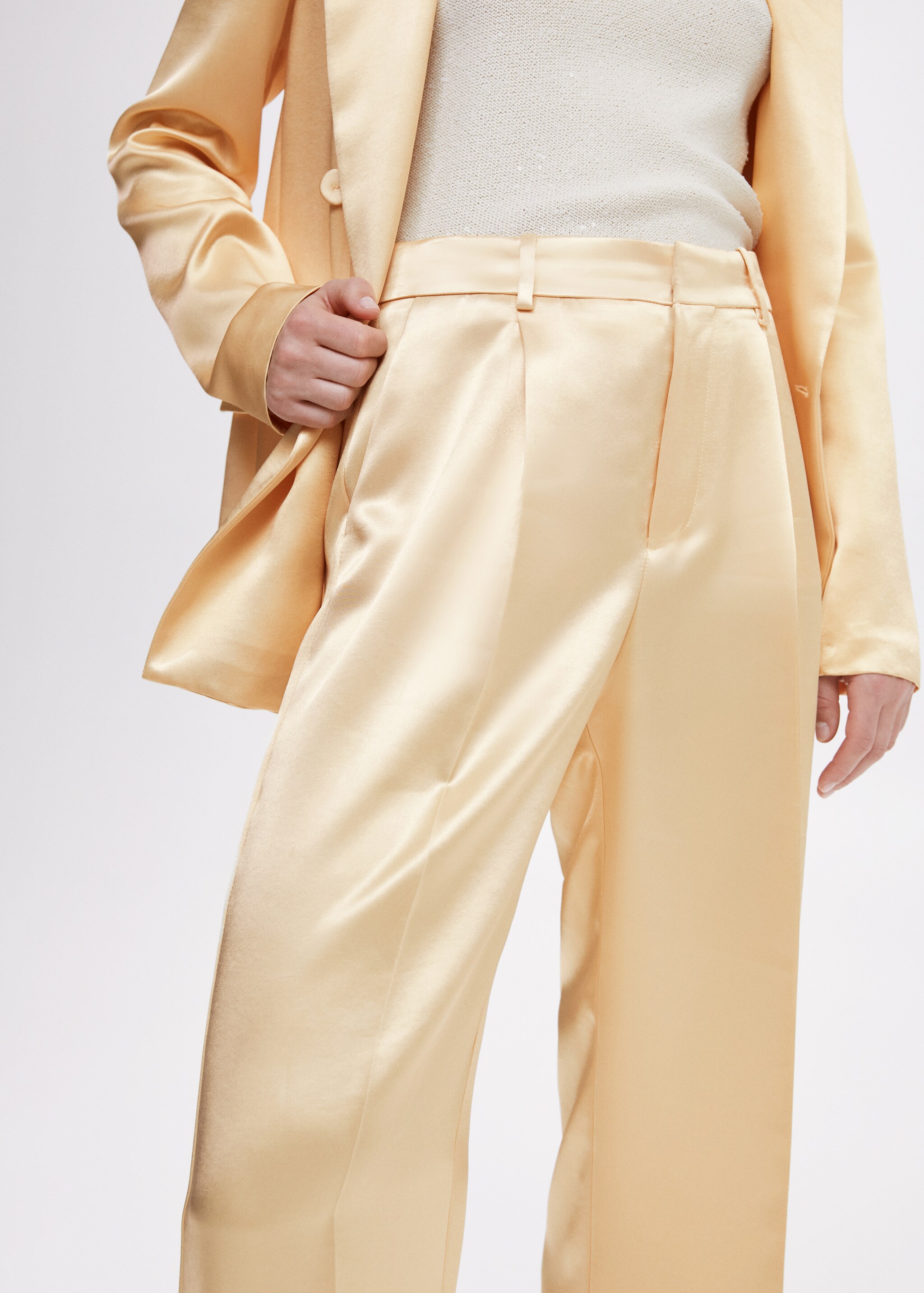 Satin palazzo trousers - Details of the article 6