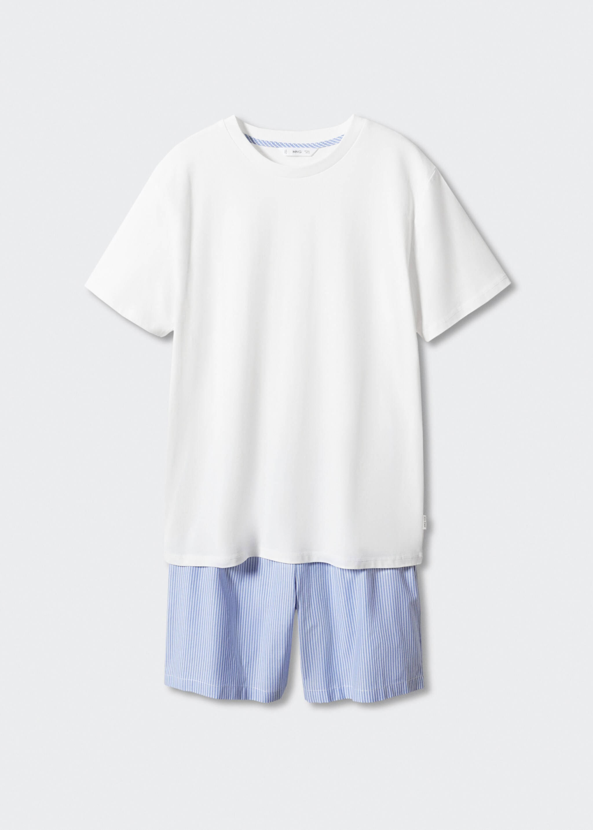 Krátké bavlněné pyžamo - Zboží bez modelu, Modrá. Ref: 47028254-00.