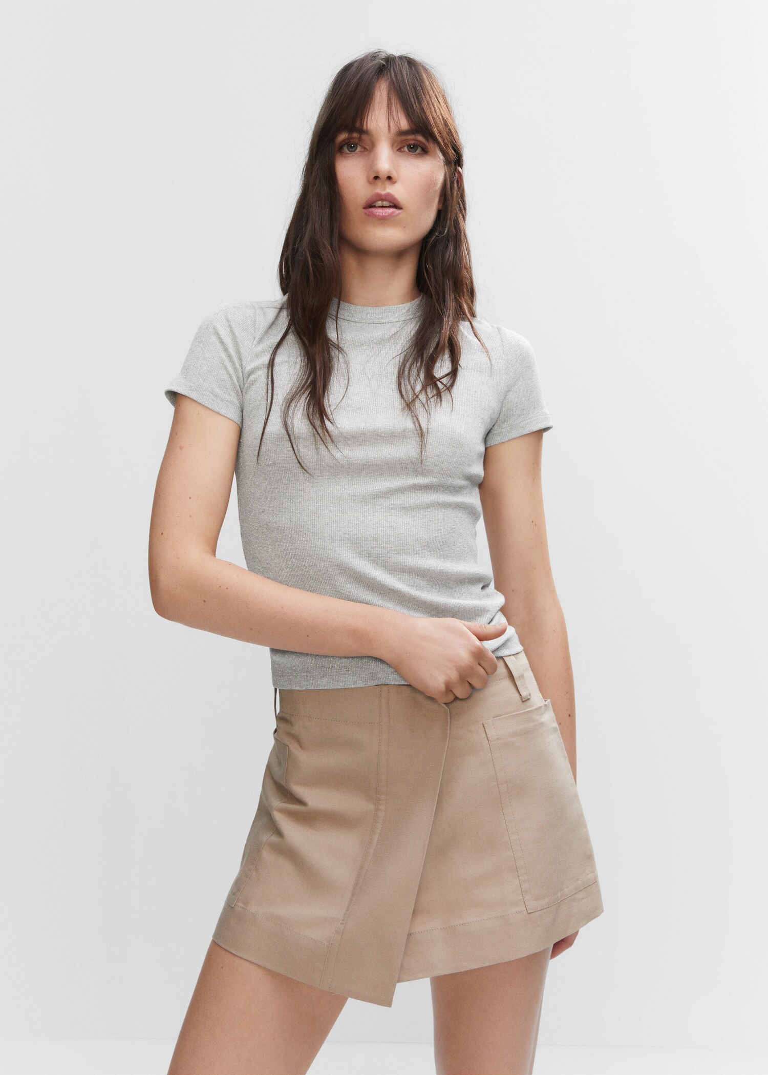 T-shirt with glitter detail - Medium plane