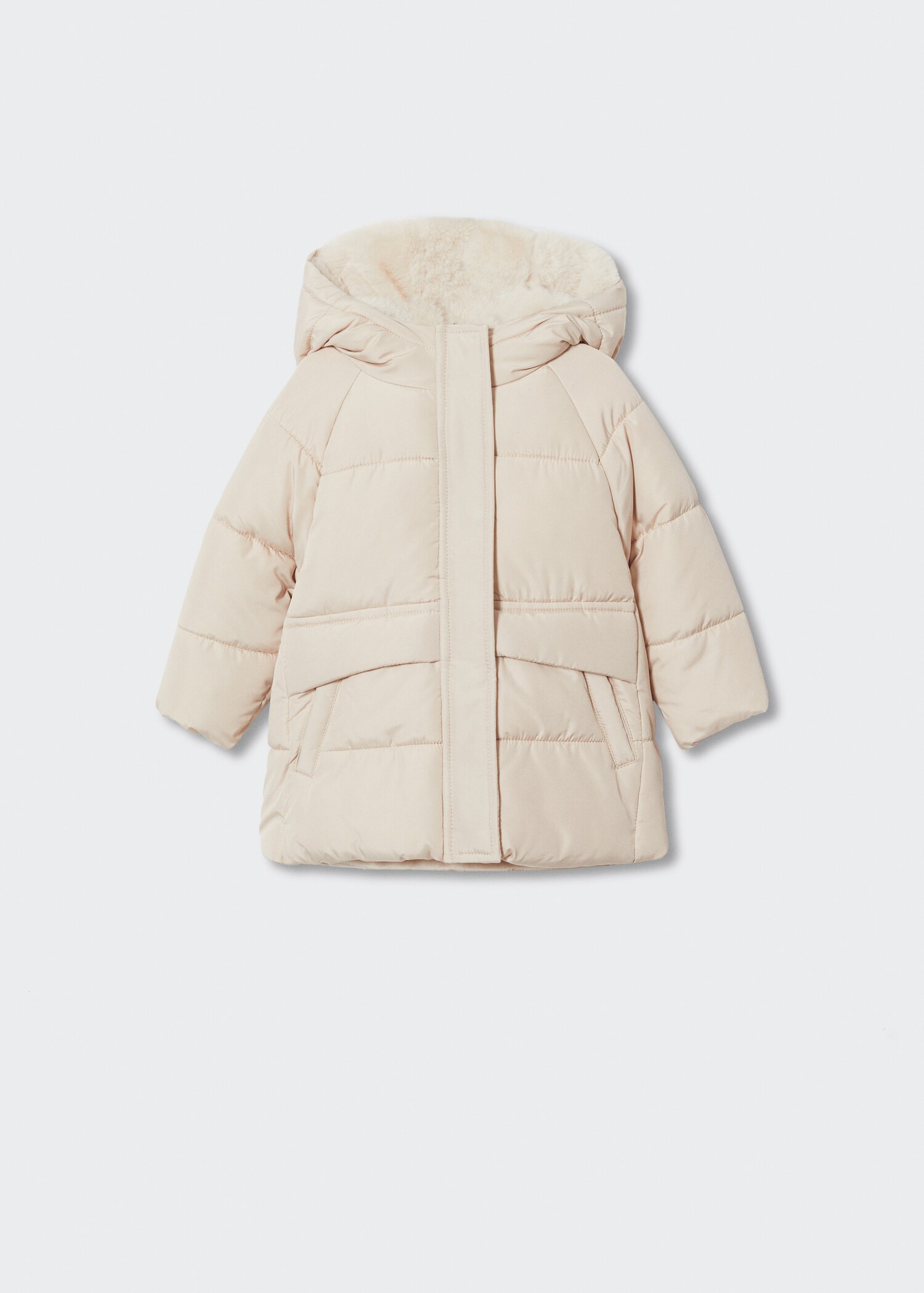 Padded anorak with shearling lining - Article without model