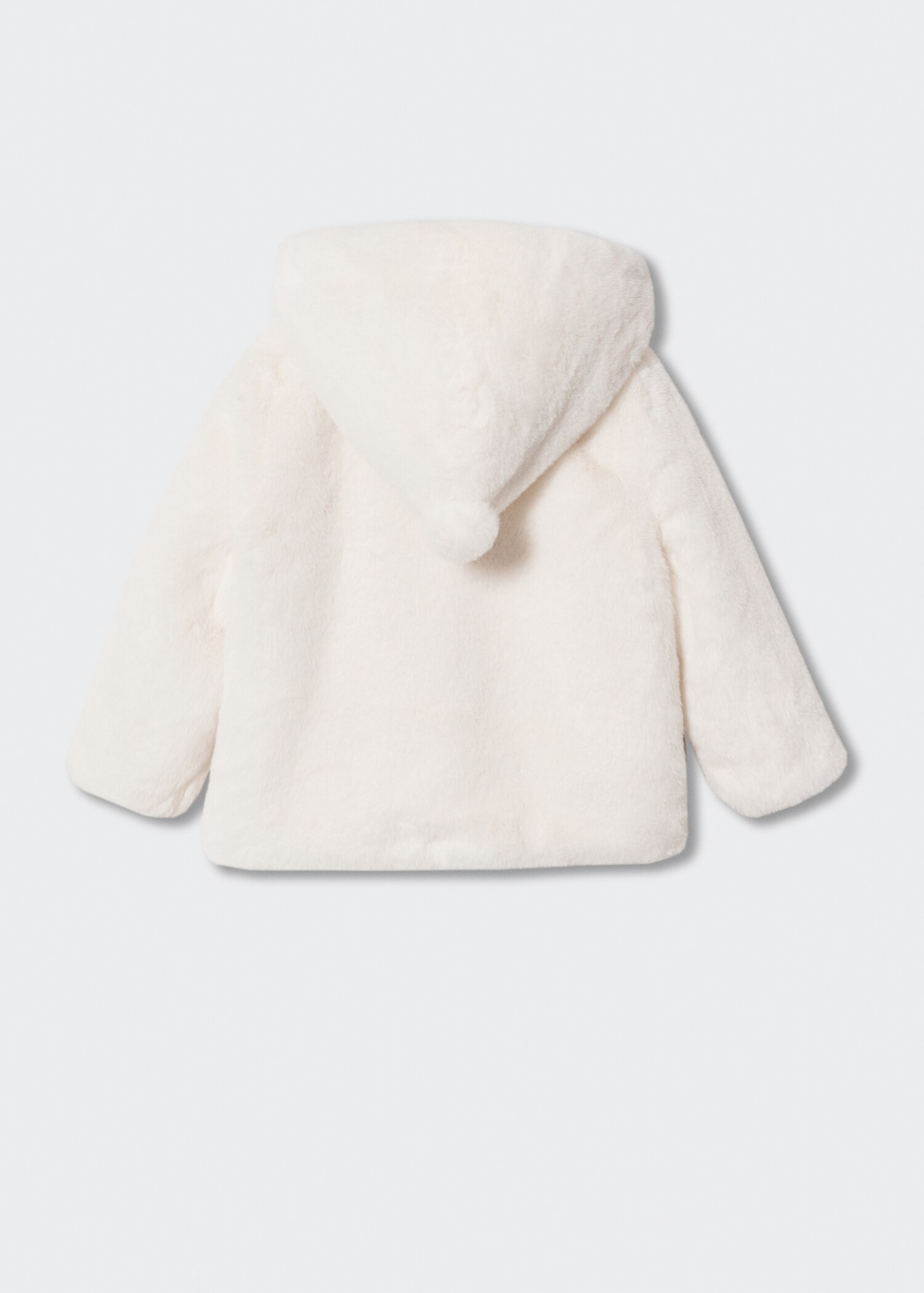 Hooded fur-effect coat - Reverse of the article