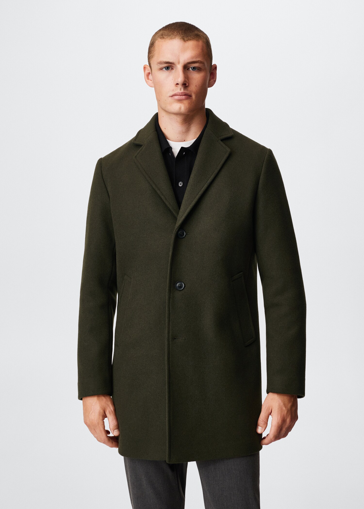 Recycled woollen coat - Medium plane