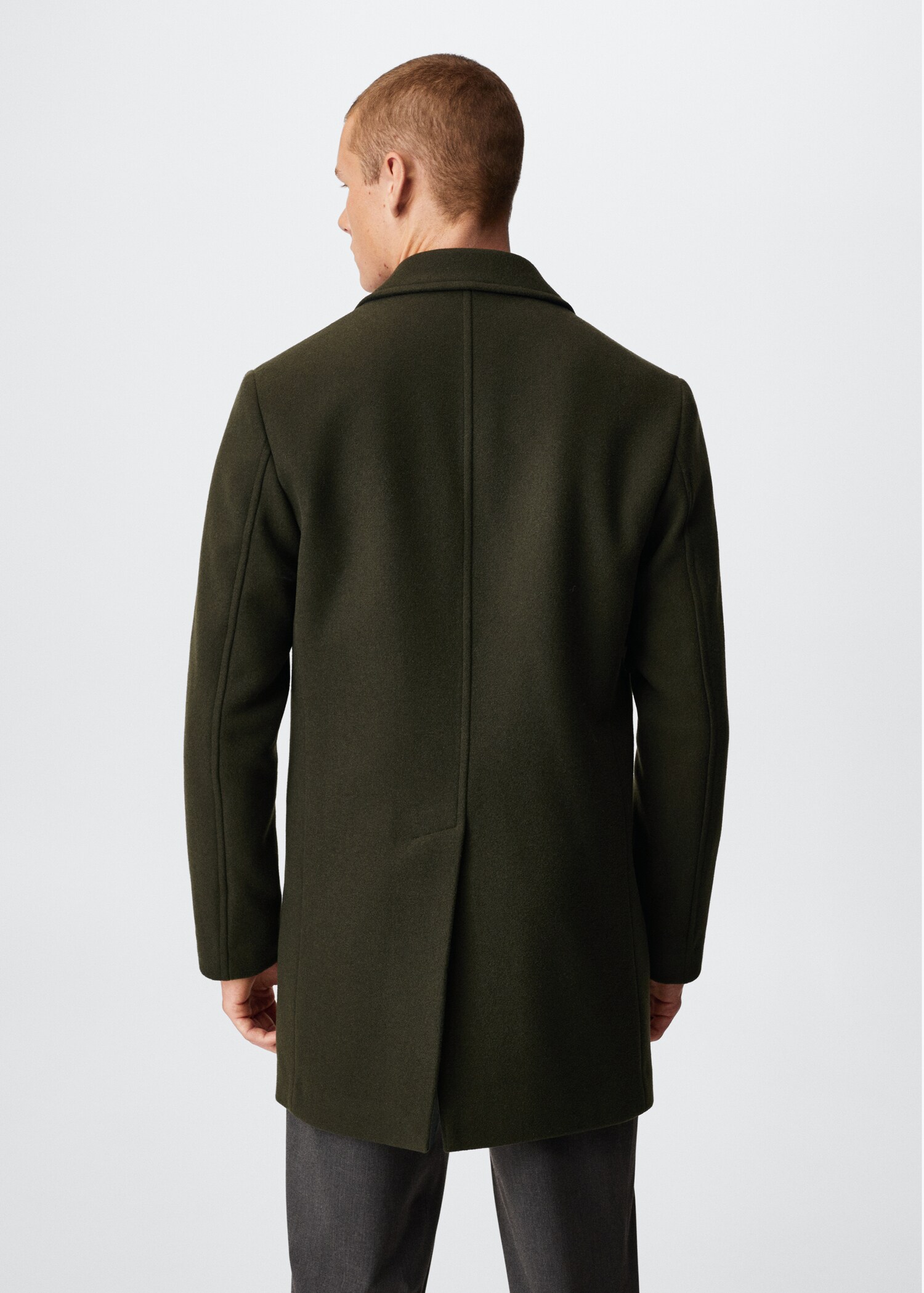 Recycled woollen coat - Reverse of the article