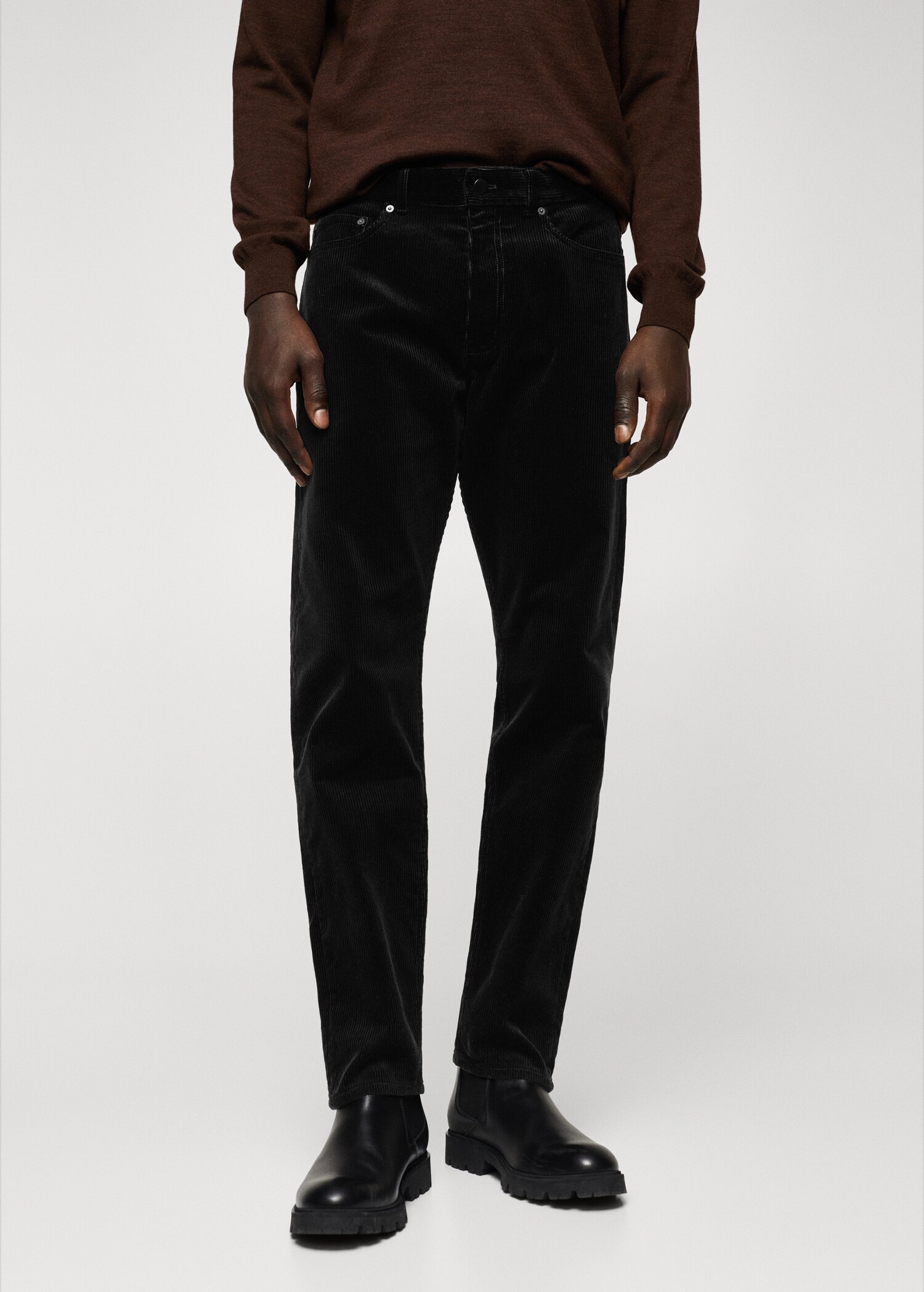 Slim fit corduroy pants - Medium plane