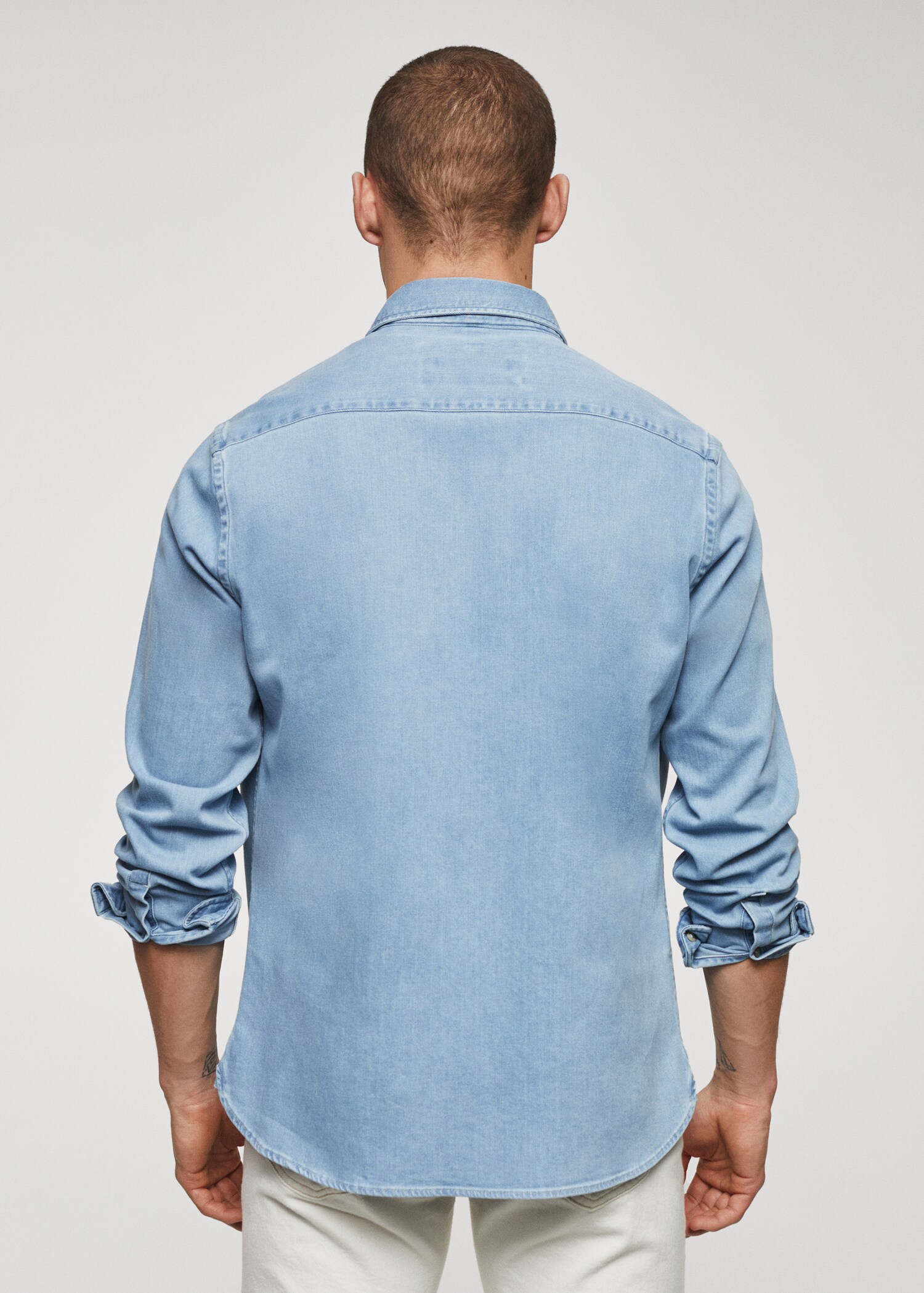 Chemise slim fit jean  - Verso de l’article