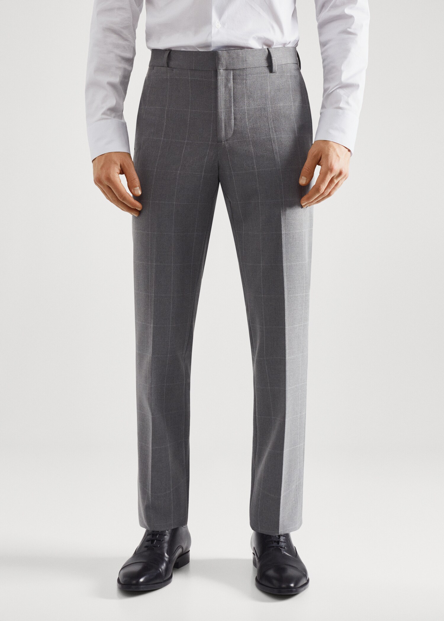 Super slim fit suit trousers - Medium plane