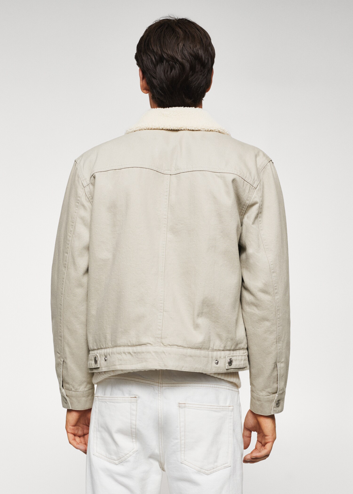 Shearling denim jacket - Reverse of the article