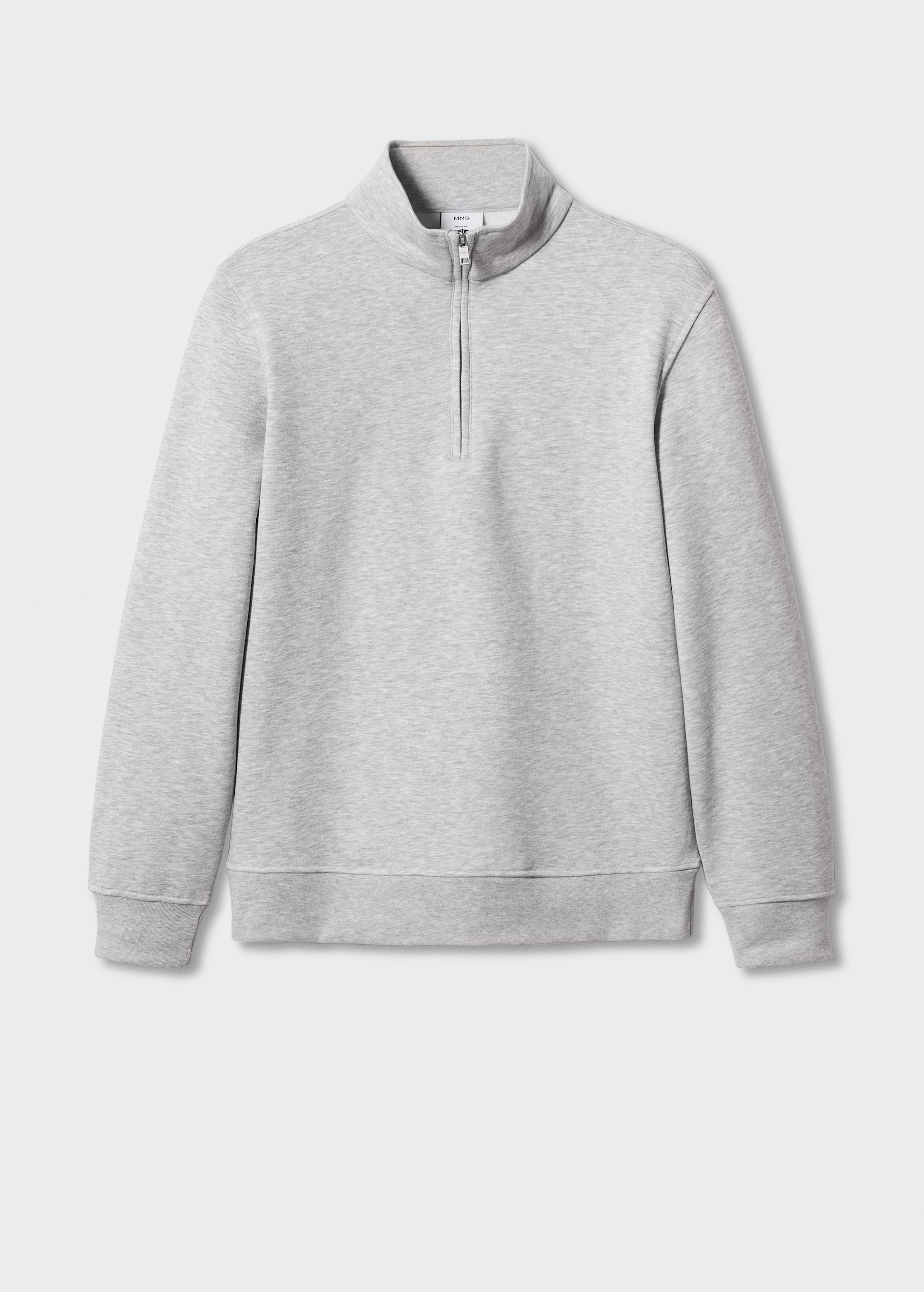 Cotton sweatshirt with zip neck - Article without model