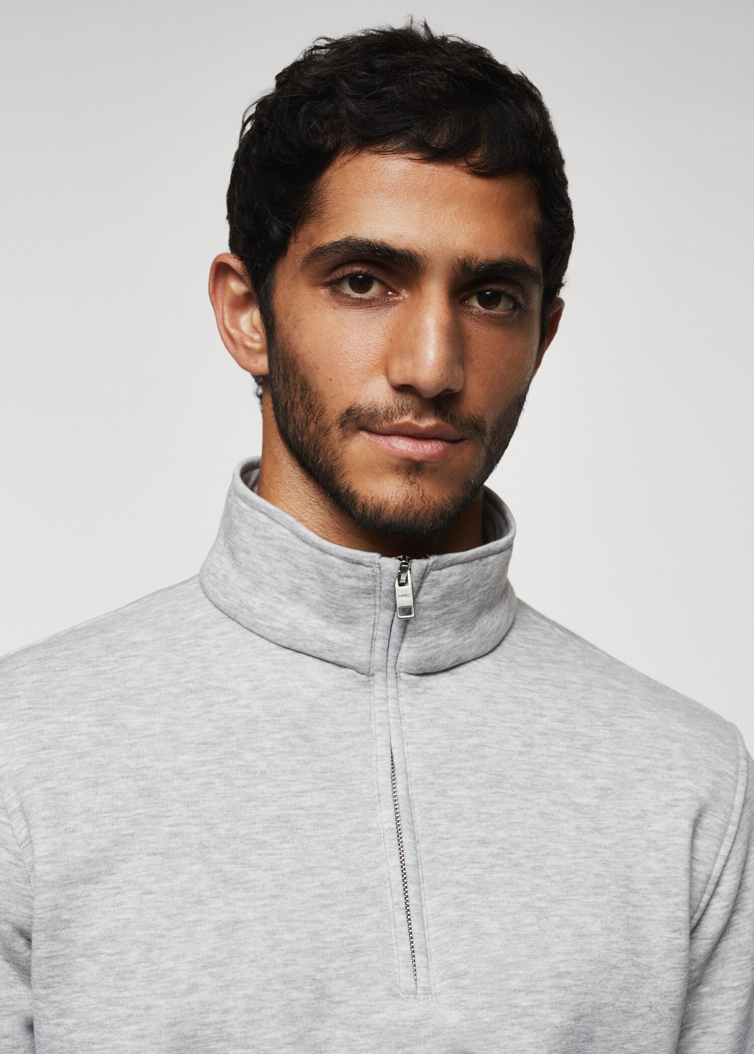 Sweat-shirt coton col zippé - Détail de l'article 1