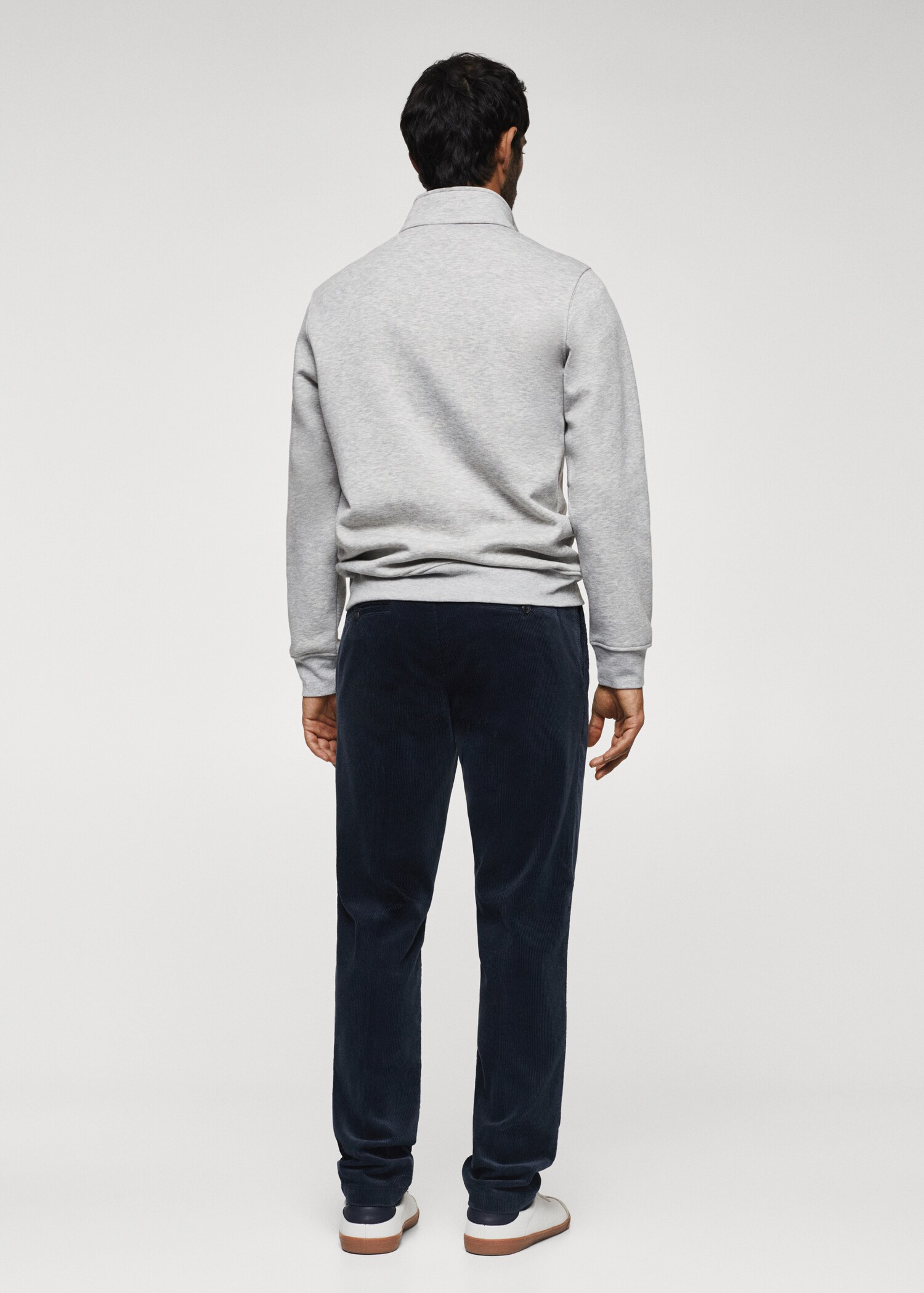 Sweat-shirt coton col zippé - Verso de l’article