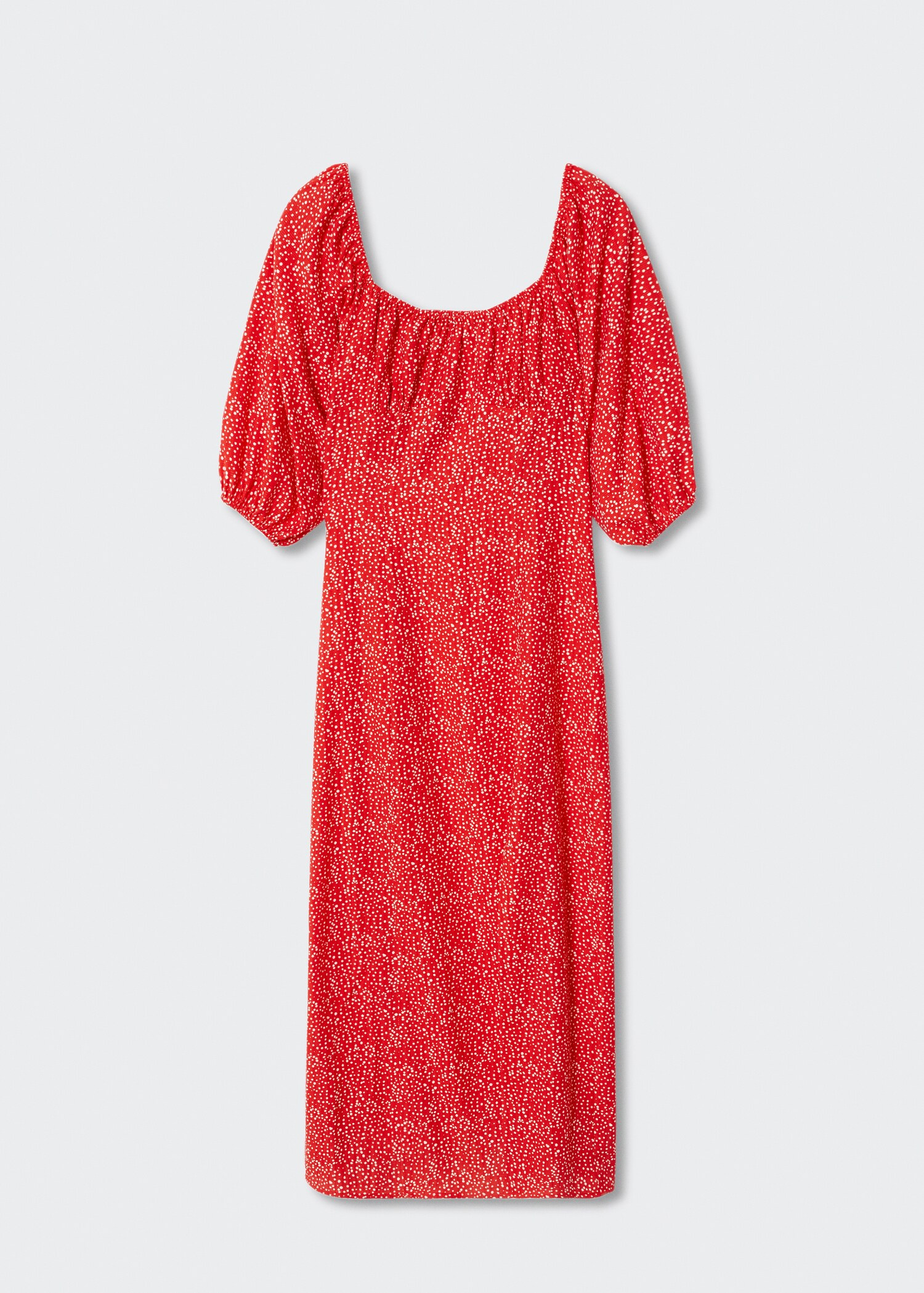 Puffed sleeves midi dress - Article without model
