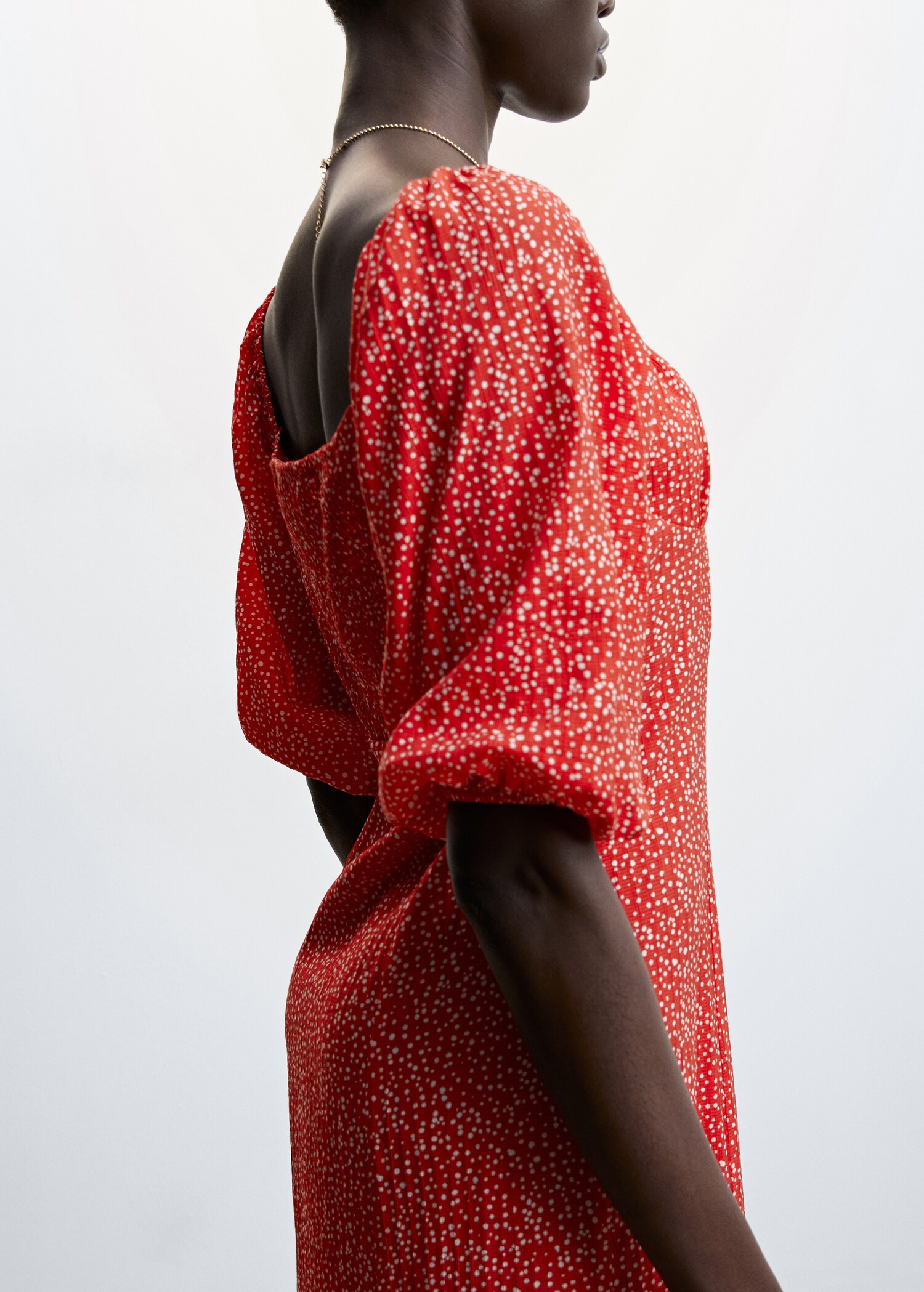 Puffed sleeves midi dress - Details of the article 6