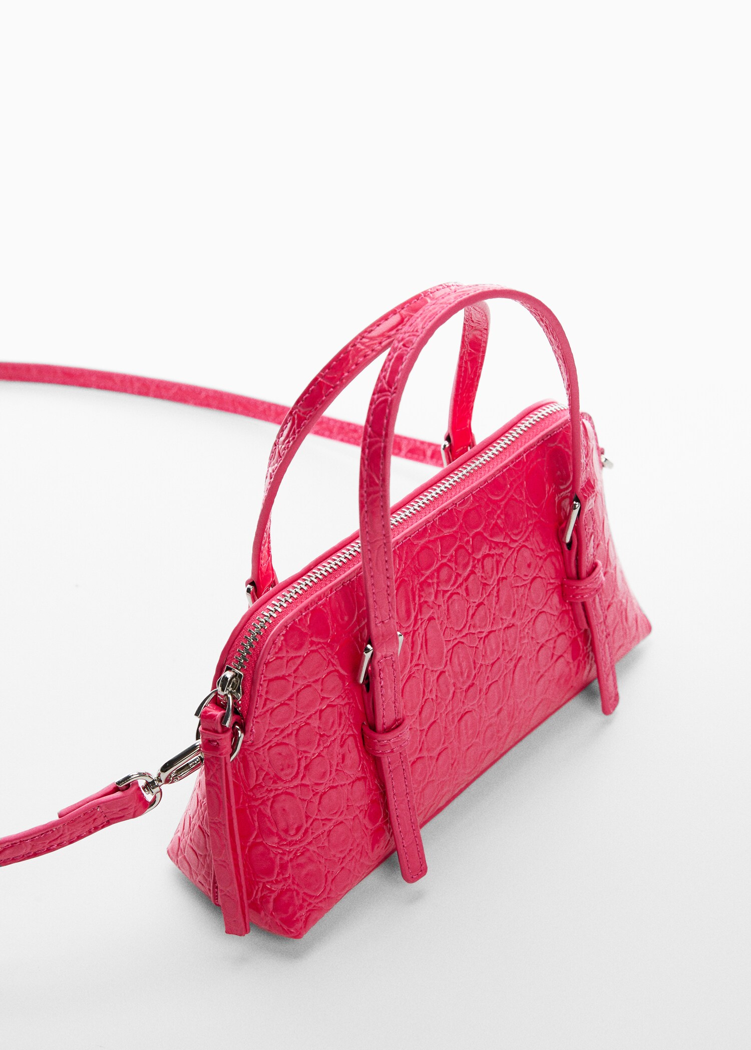 Bolso doble asa efecto cocodrilo - Plano medio
