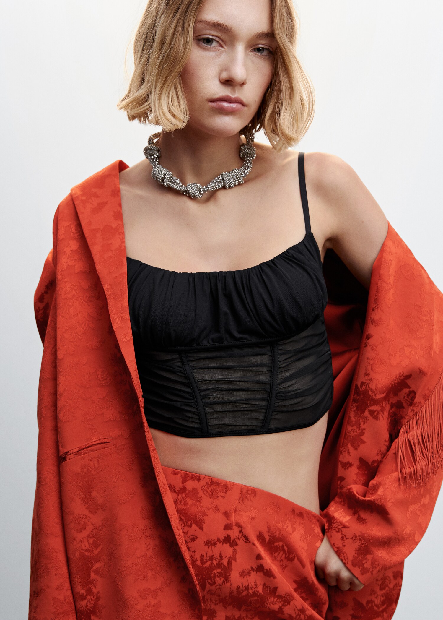 Semi-transparent corset top - Details of the article 1