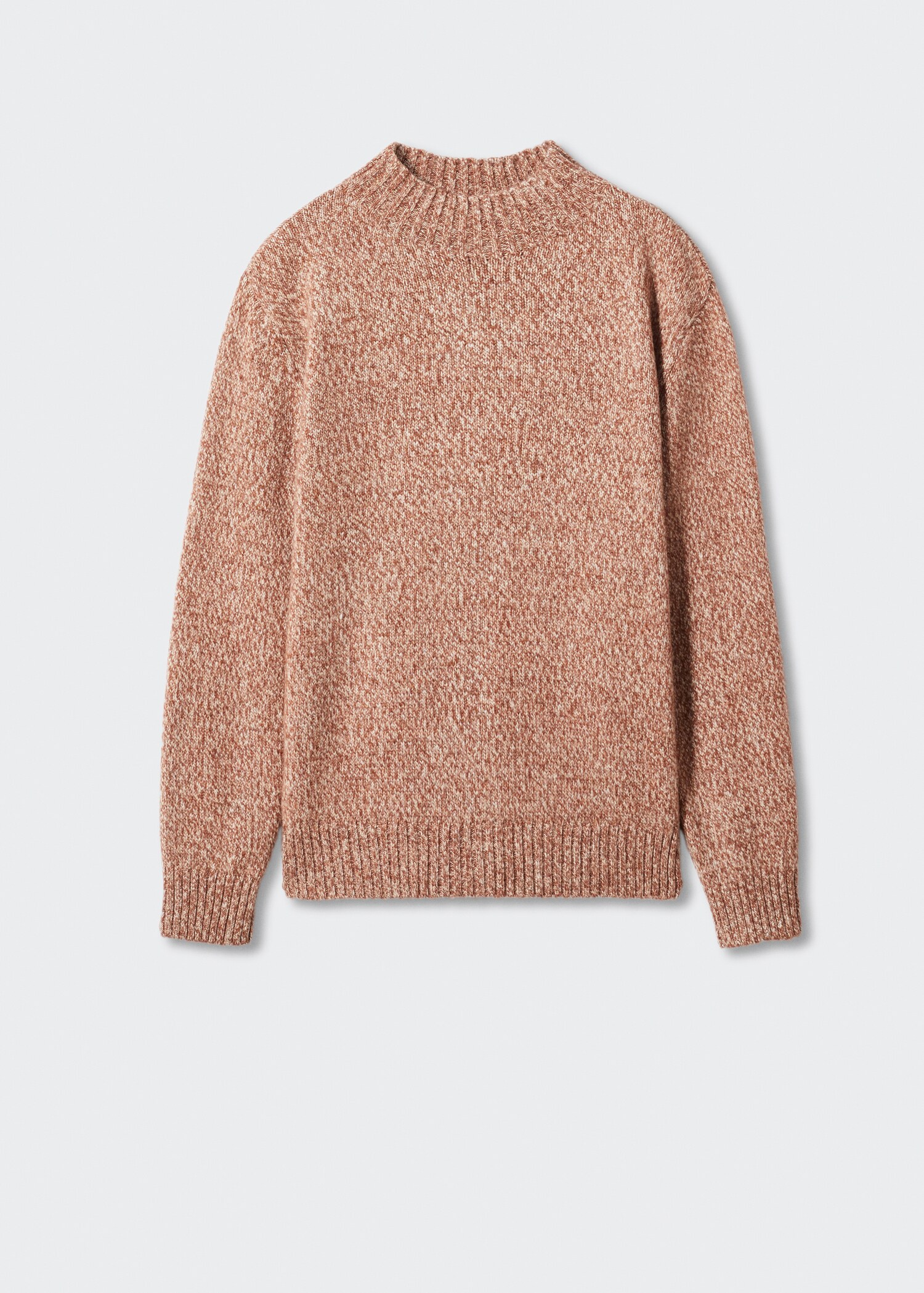 Melierter Pullover mit hohem Kragen - Artikel ohne Model
