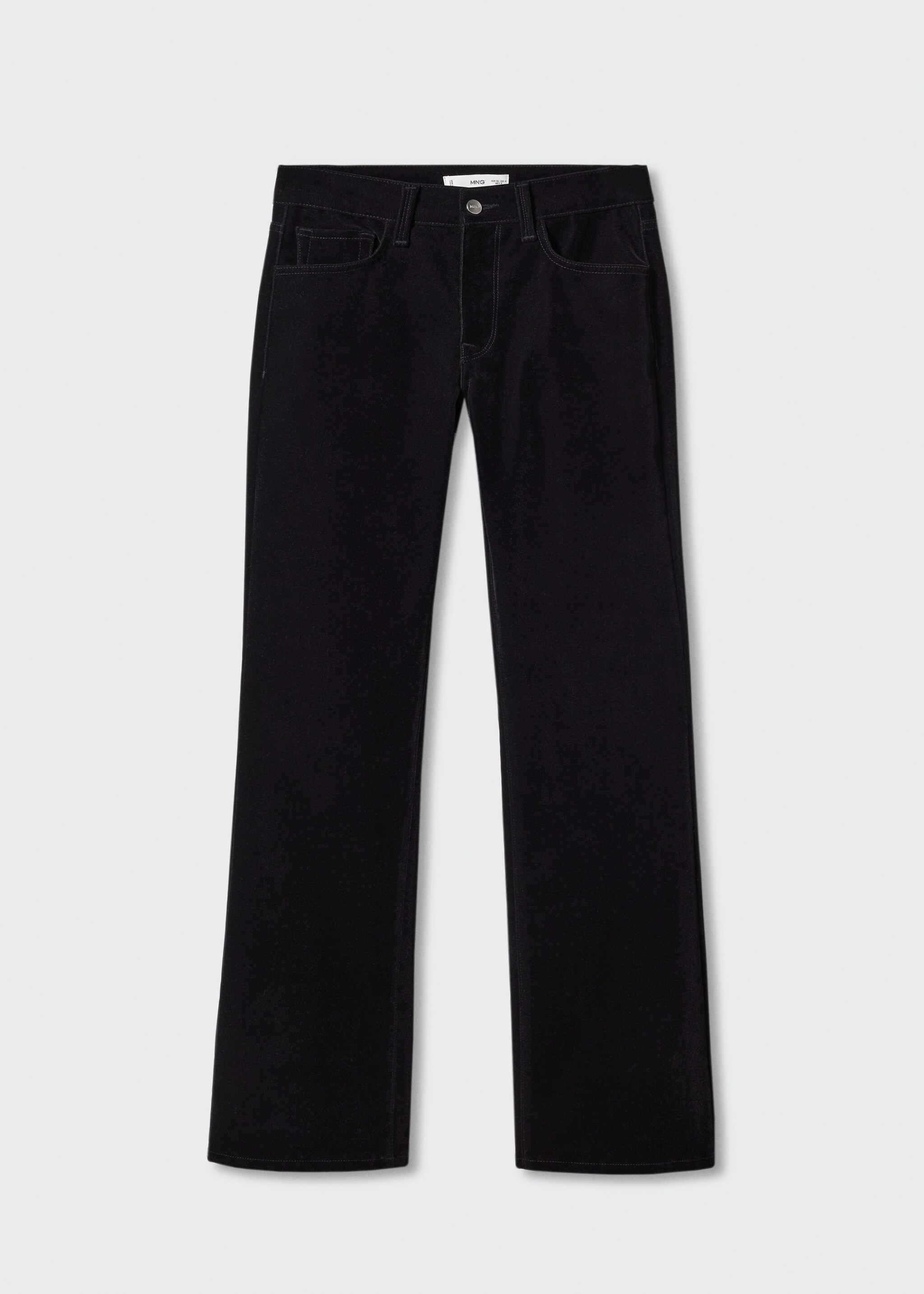 Jeans flare tiro medio terciopelo - Artículo sin modelo