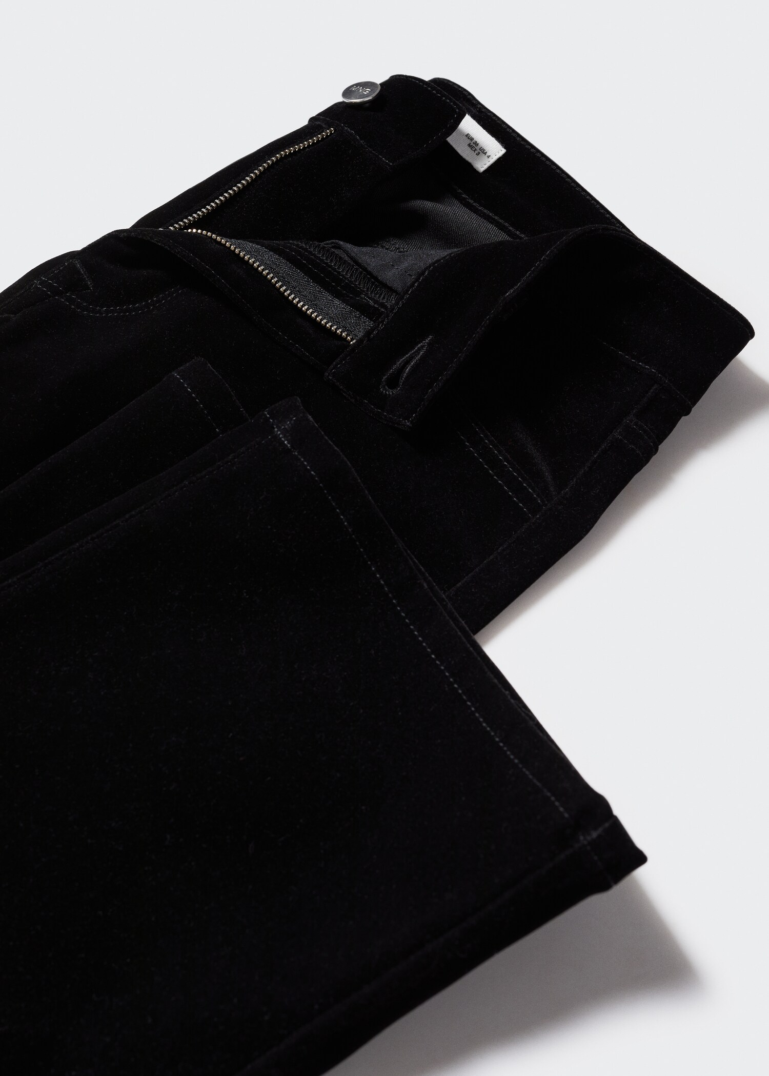 Mid-rise velvet skinny jeans - Details of the article 8